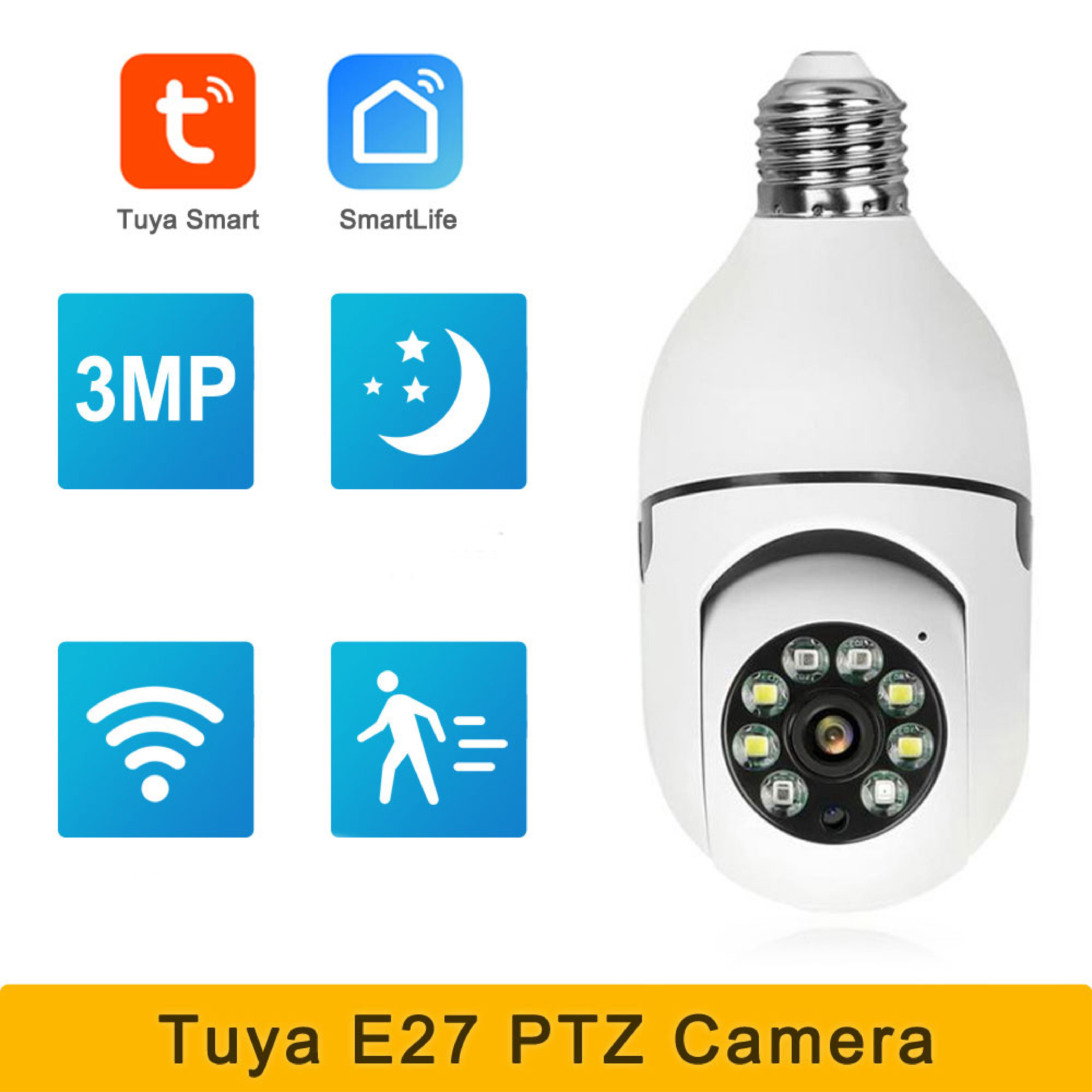 Sécurisez Votre Domicile avec la Caméra Ampoule SL-F1-3MP WiFi 360 E27 Tuya 2K 3MP Sans Fil