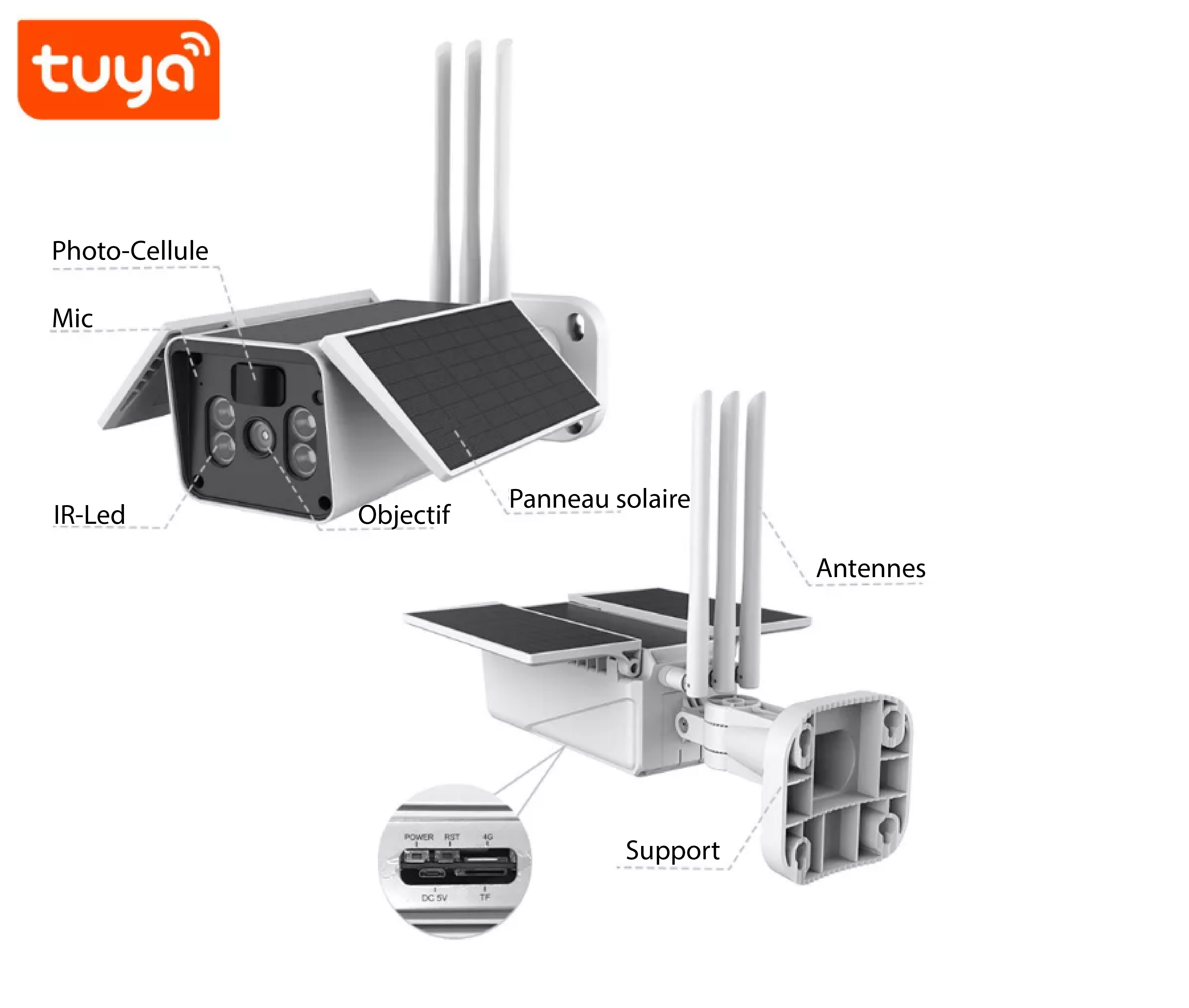 Caméra de Surveillance Solaire SL-SC2016 : Sécurité Intelligente avec Connexion Wifi et Résolution 2MP