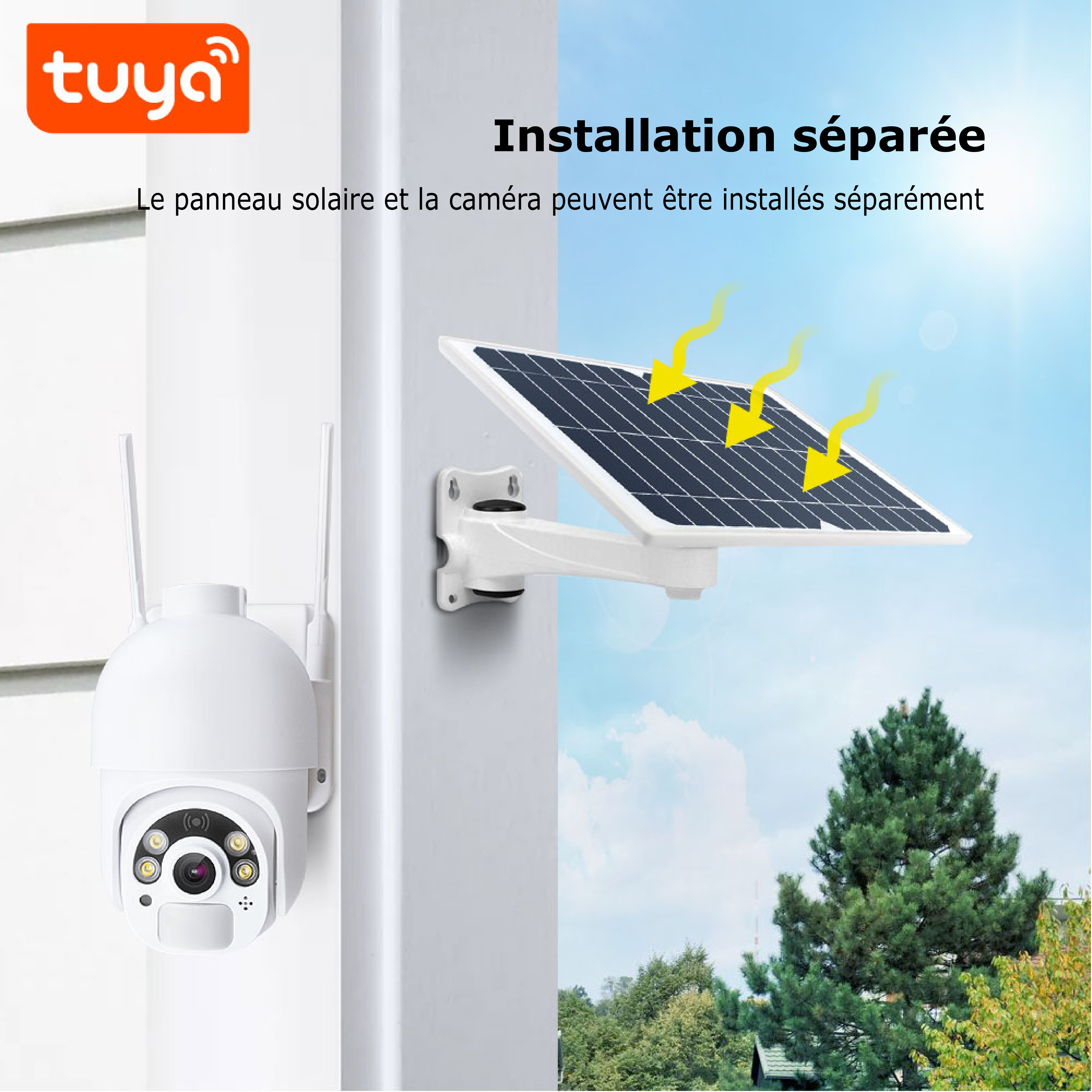 Caméra de Surveillance Extérieure Sans Fil SL-S20WiFi 2MP : Sécurité Panoramique et Énergie Solaire