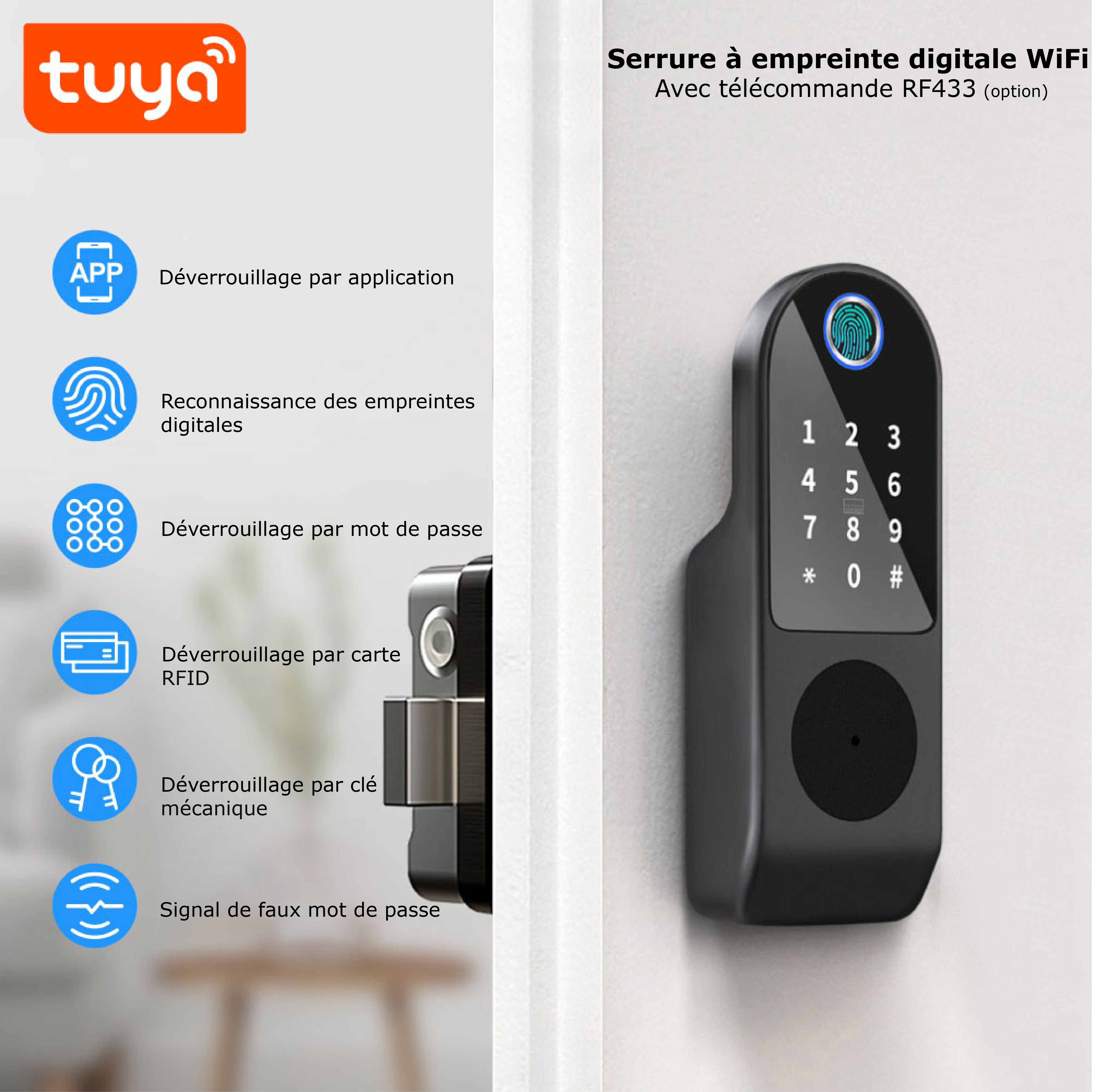 Serrure Intelligente SL-EA1 TUYA WIFI : Sécurité et Commodité à Portée de Main