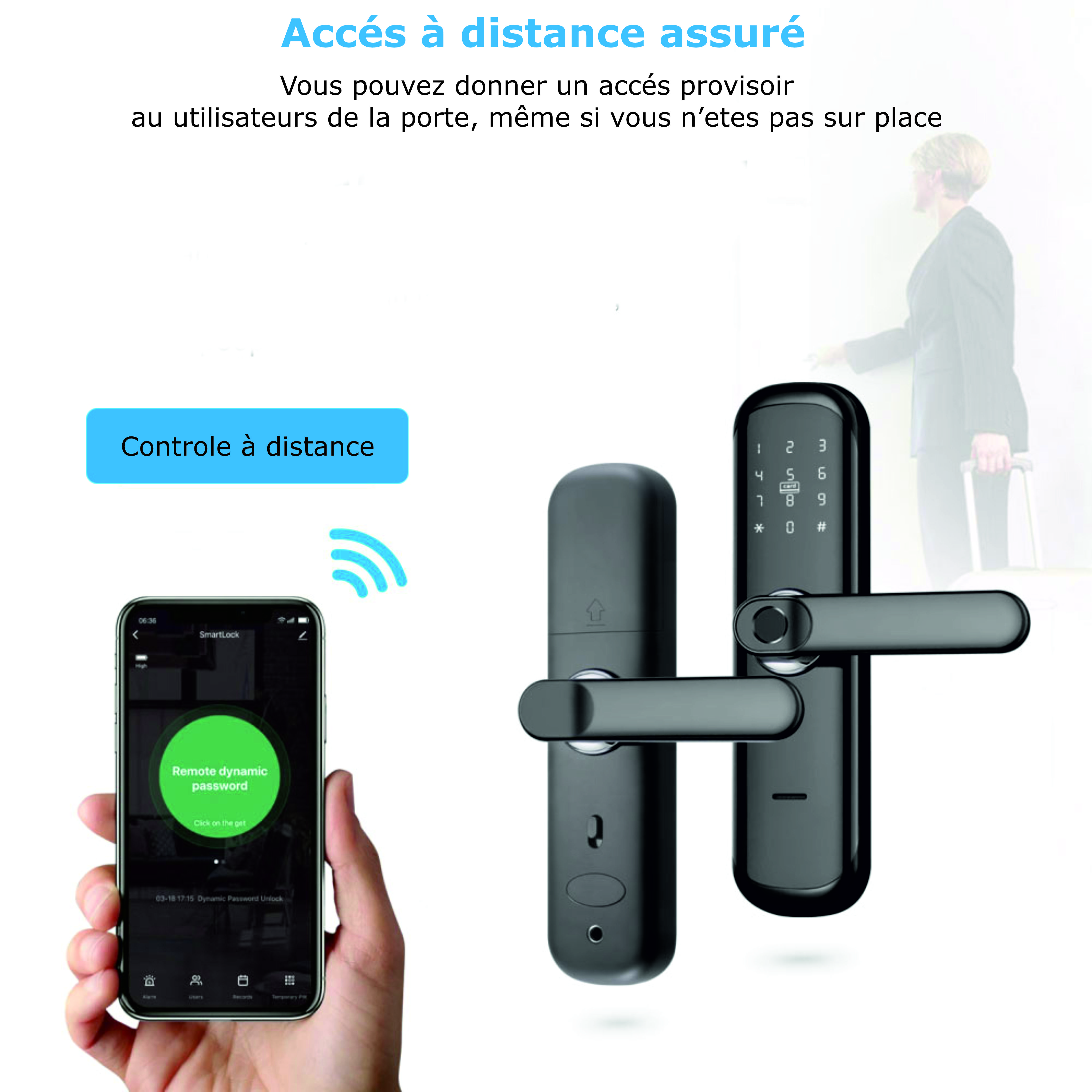 Sécurité Polyvalente avec 5 Méthodes d'Accès et Contrôle à Distance