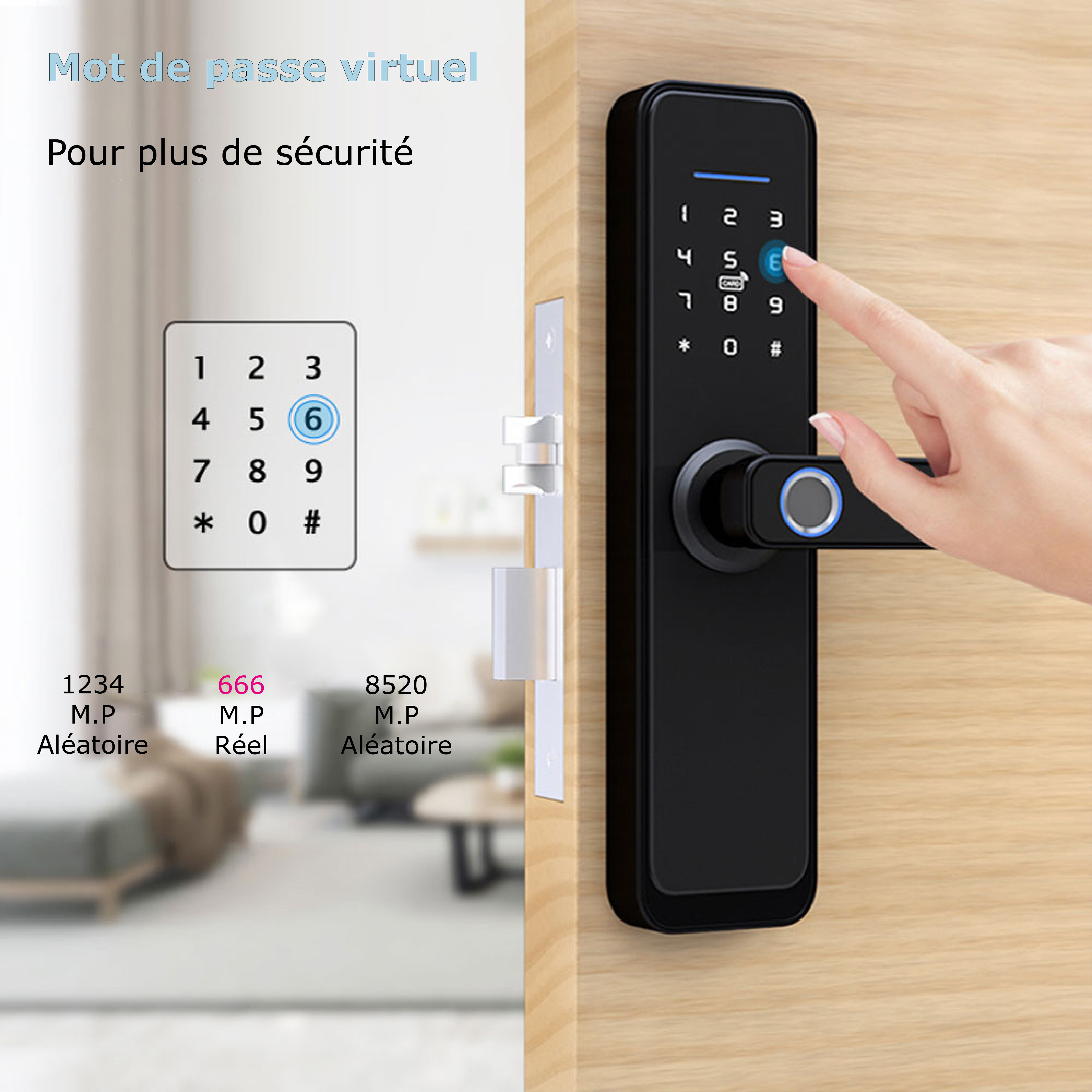 Serrure de Porte Biométrique SL-X2 : Sécurité Intelligente et Design Moderne avec Déverrouillage à Distance