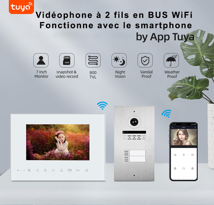 Platine d'Extérieure NB62237A-2C 2 étages: Connexion Facile, Contrôle d'Accès Avancé et Interphone pour Appartements