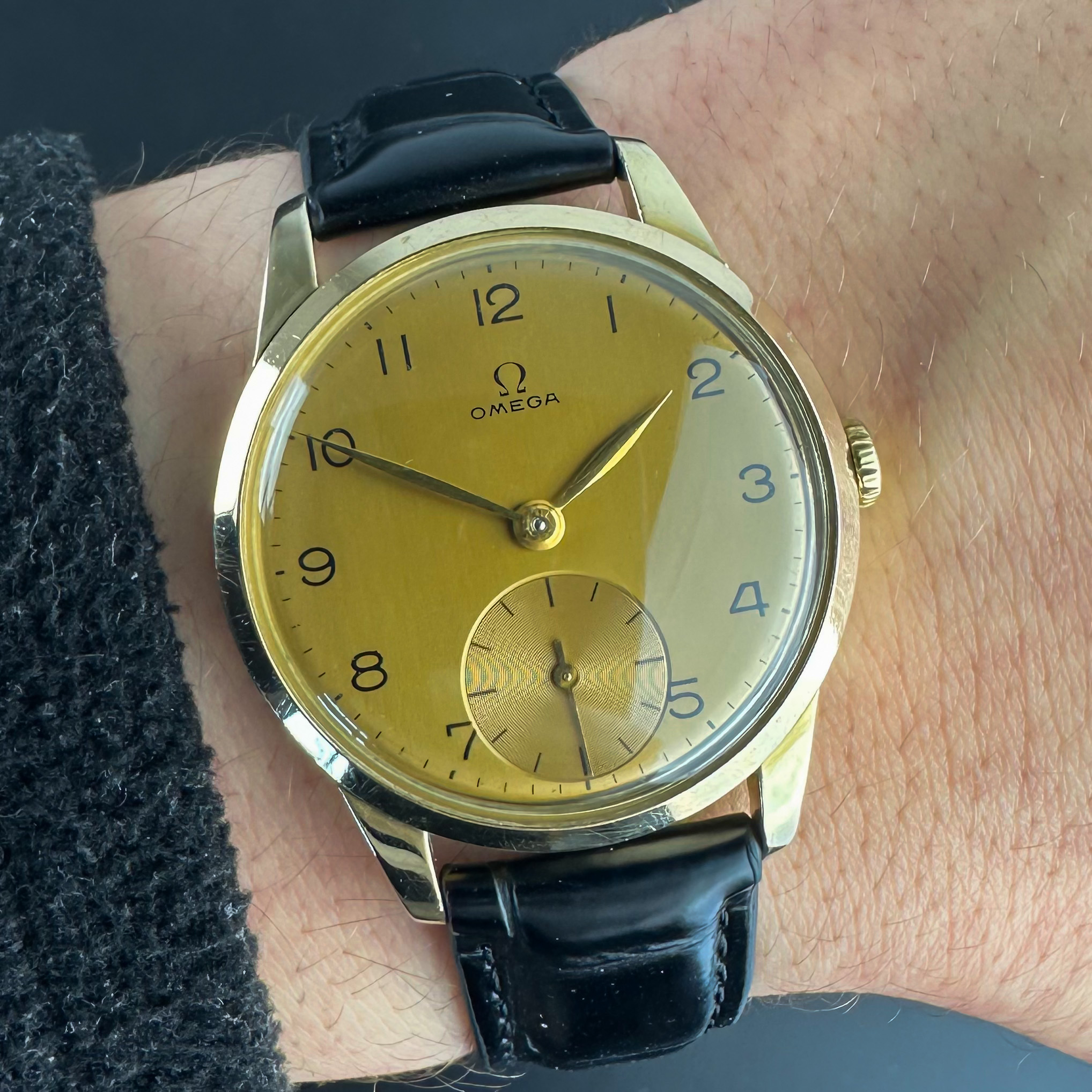 Vintage Omega “Small Seconds” Gold Capped Arabic Numerals 2512-1 - 33mm - 1947