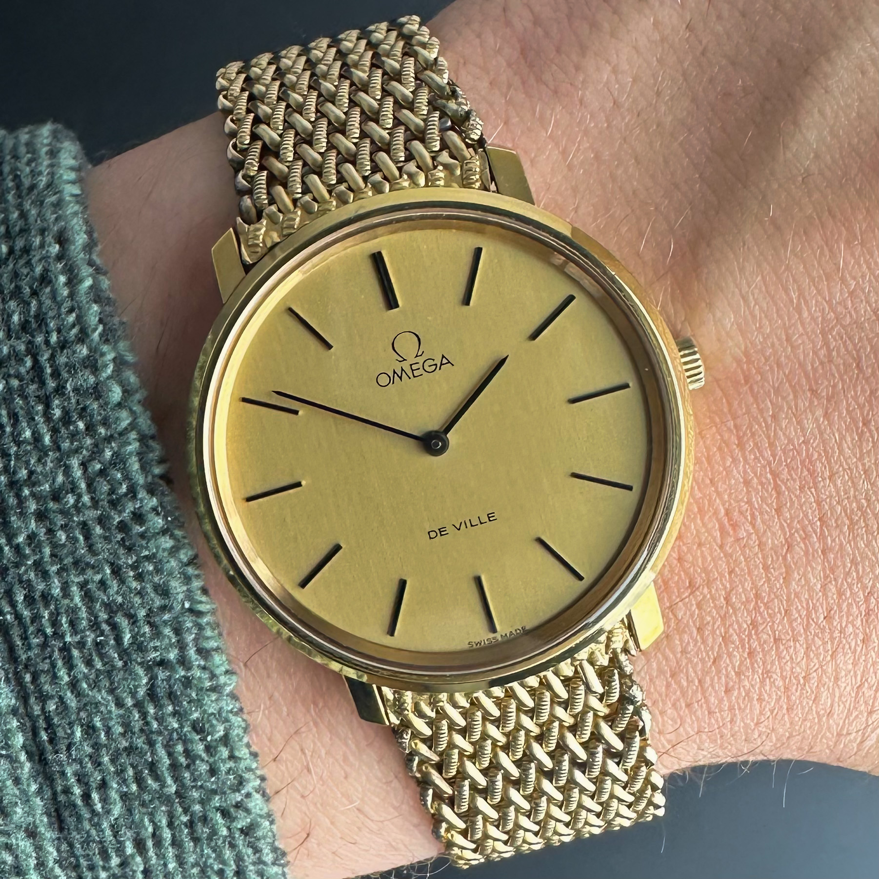 Vintage Omega De Ville Gold Plated Milanese 111.0107 - 32,5mm - 1974