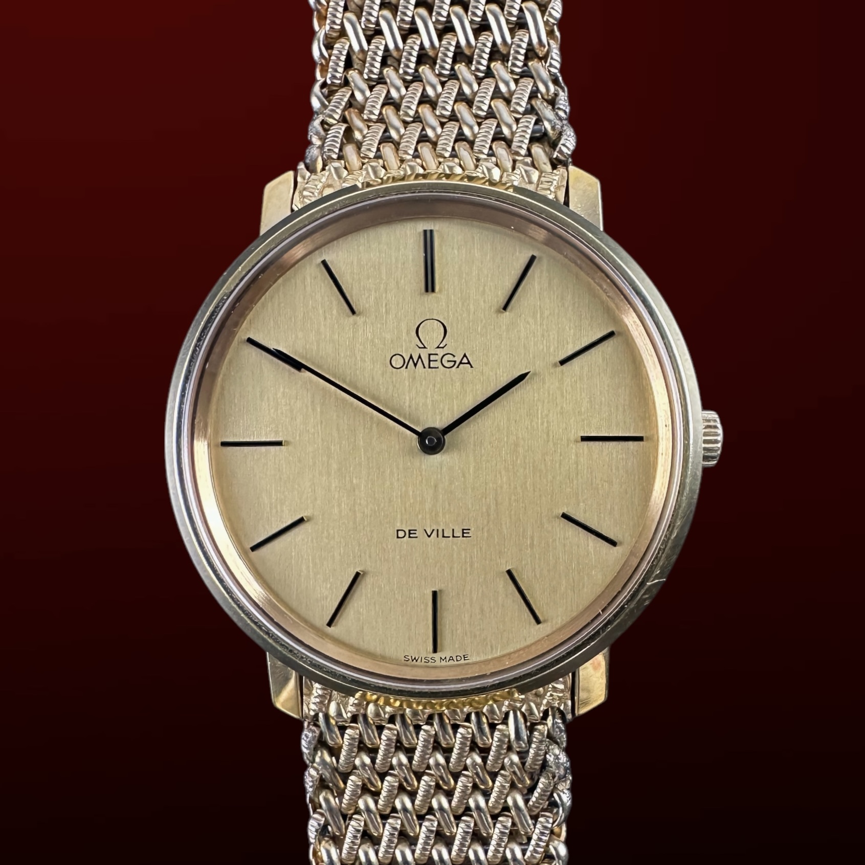 Vintage Omega De Ville Gold Plated Milanese 111.0107 - 32,5mm - 1974