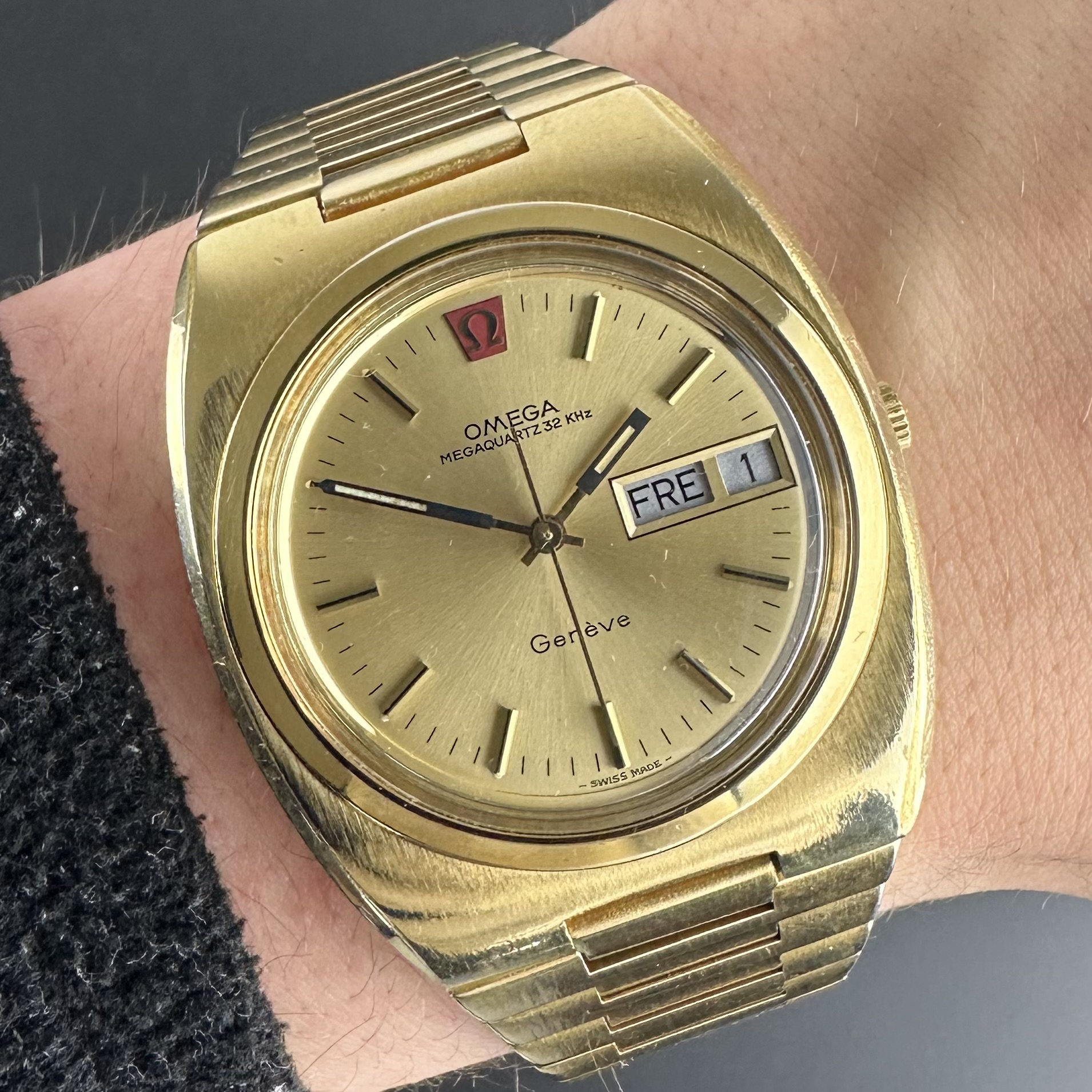 Vintage Omega Genève Megaquartz 32KHz 196.0033 - 39mm - 1973
