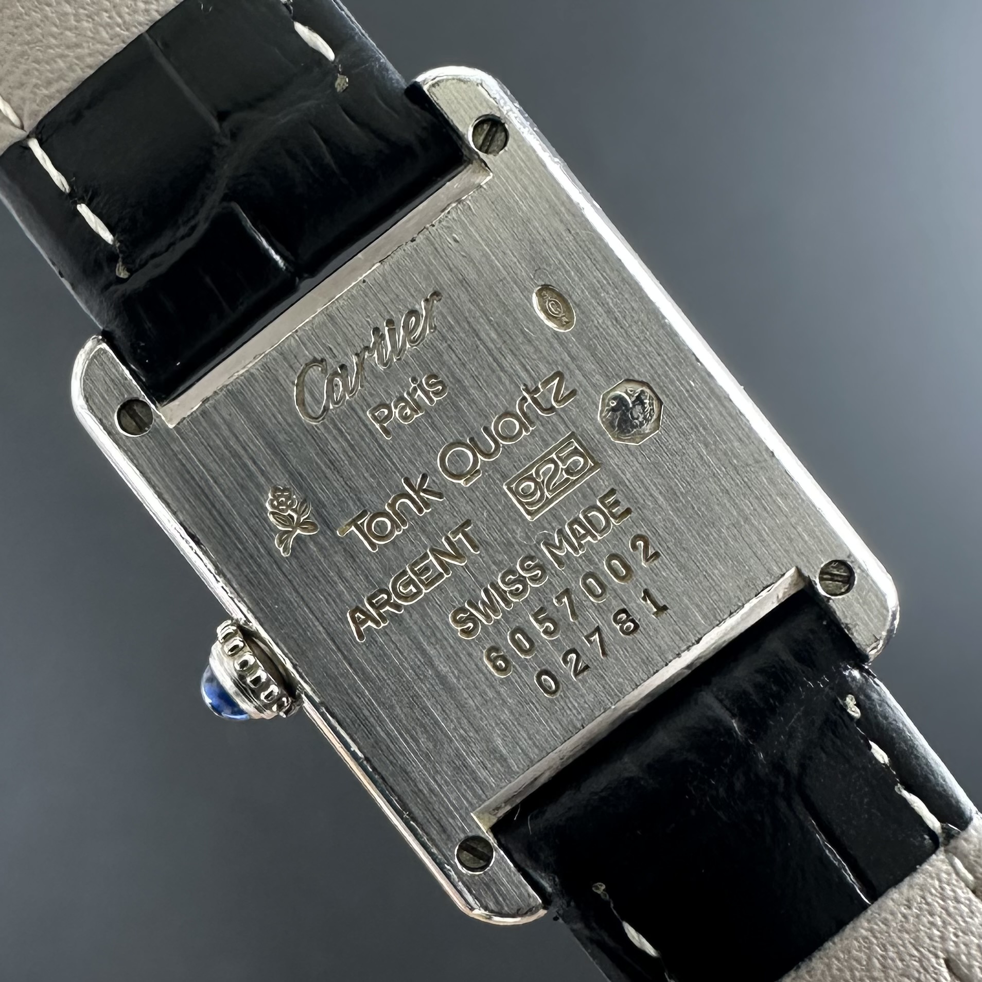 Vintage Cartier Tank Vermeil Silver case SM Lady Quartz 6057002 - 20,5mm - 1990s