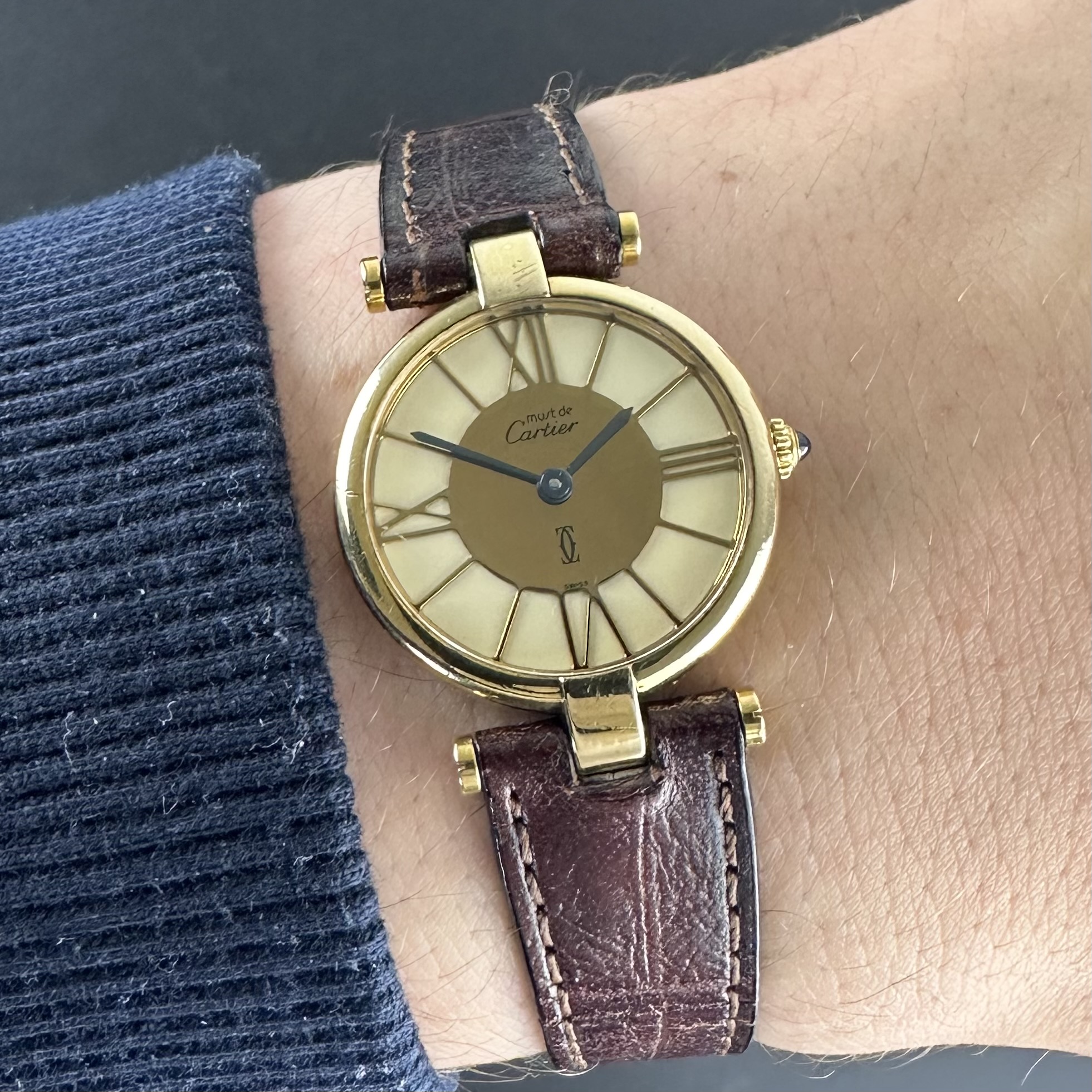 Vintage Cartier Vermeil Ronde Must SM Lady Small 24mm - 1990s