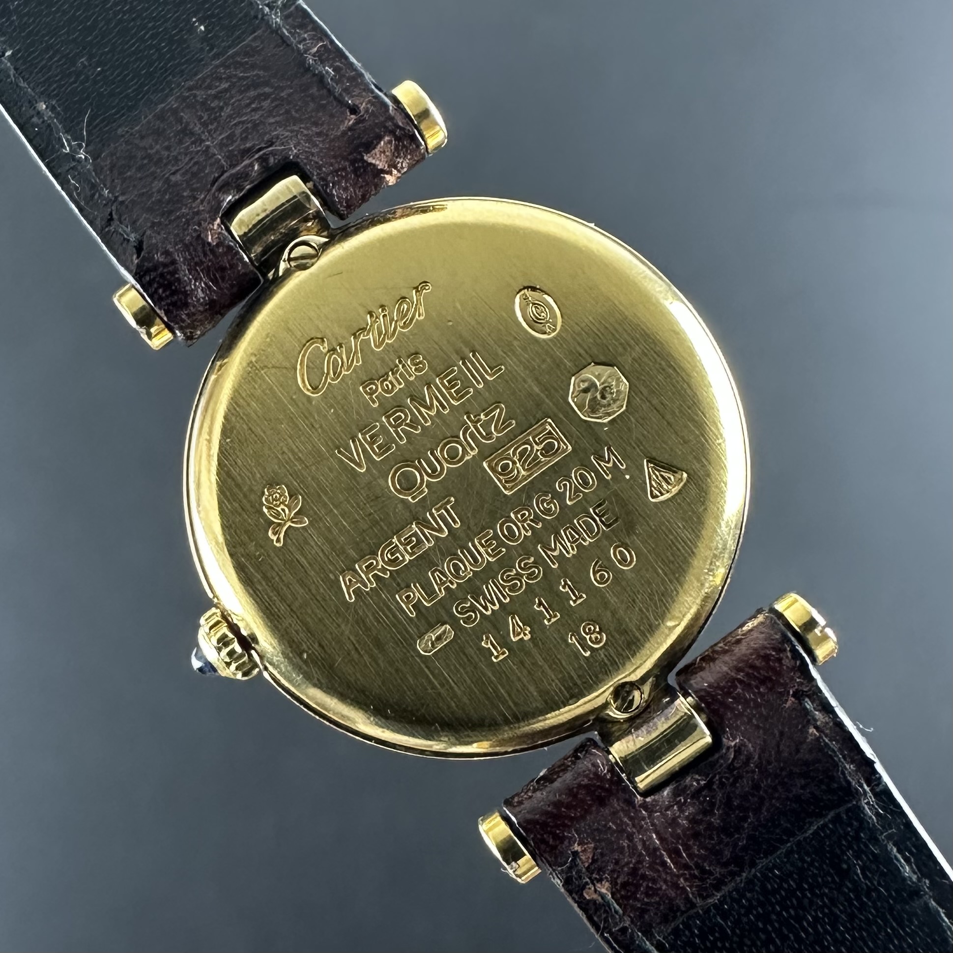 Vintage Cartier Vermeil Ronde Must SM Lady Small 24mm - 1990s