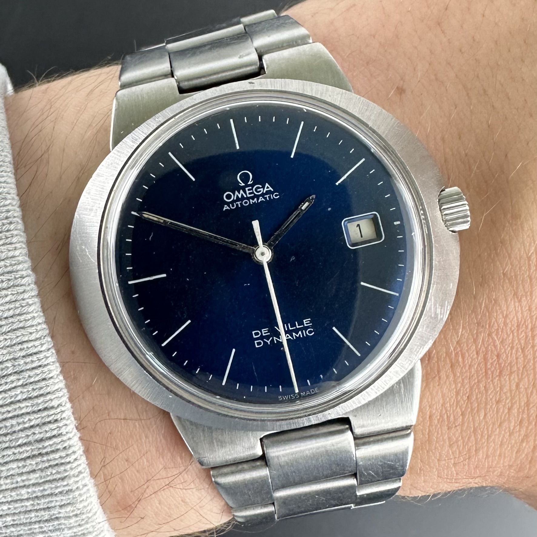 Vintage Omega De Ville Dynamic Automatic Blue Sunburst 166.039 - 41mm - 1972