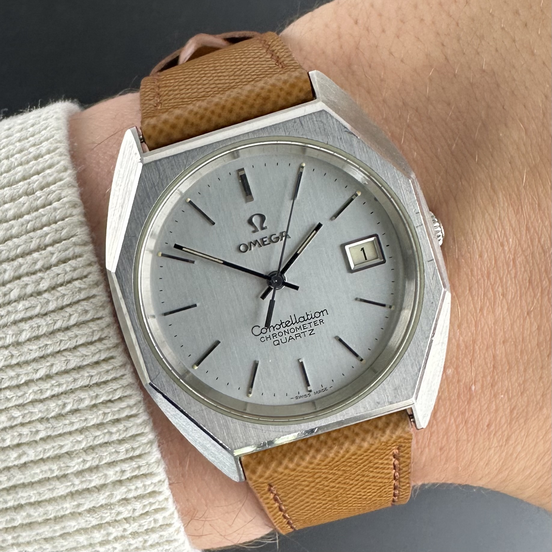 Vintage Omega Constellation Chronometer Quartz Octagon 198.0114 - 35mm - 1976