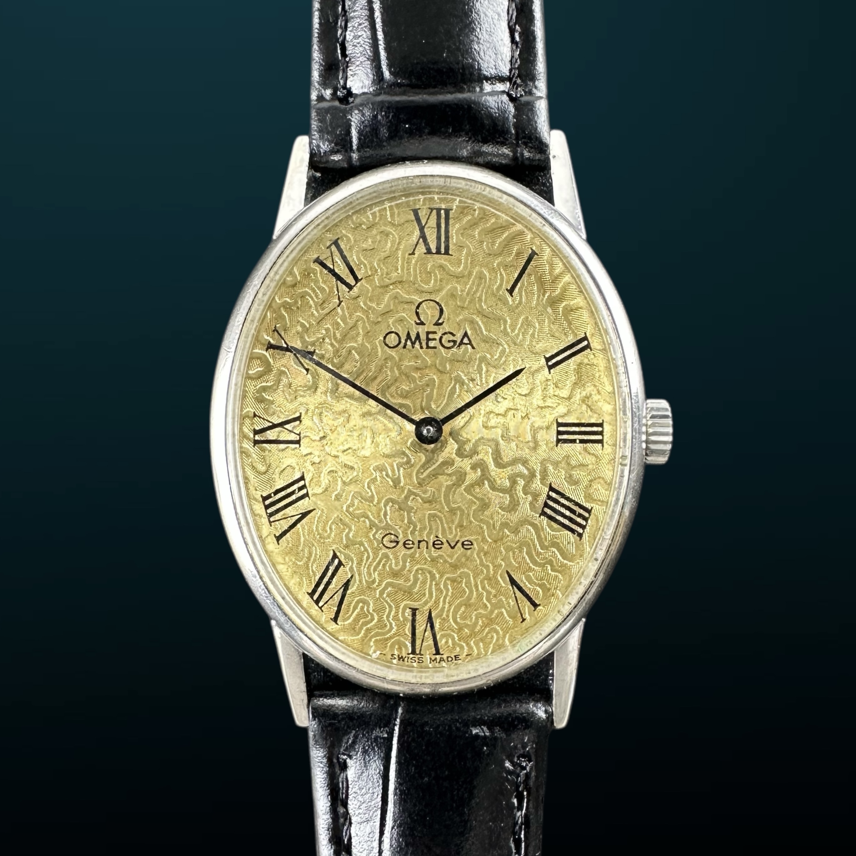 Vintage Omega Genève Ellipse White Gold Plated Roman Numerals 511.416 - 27mm - 1972