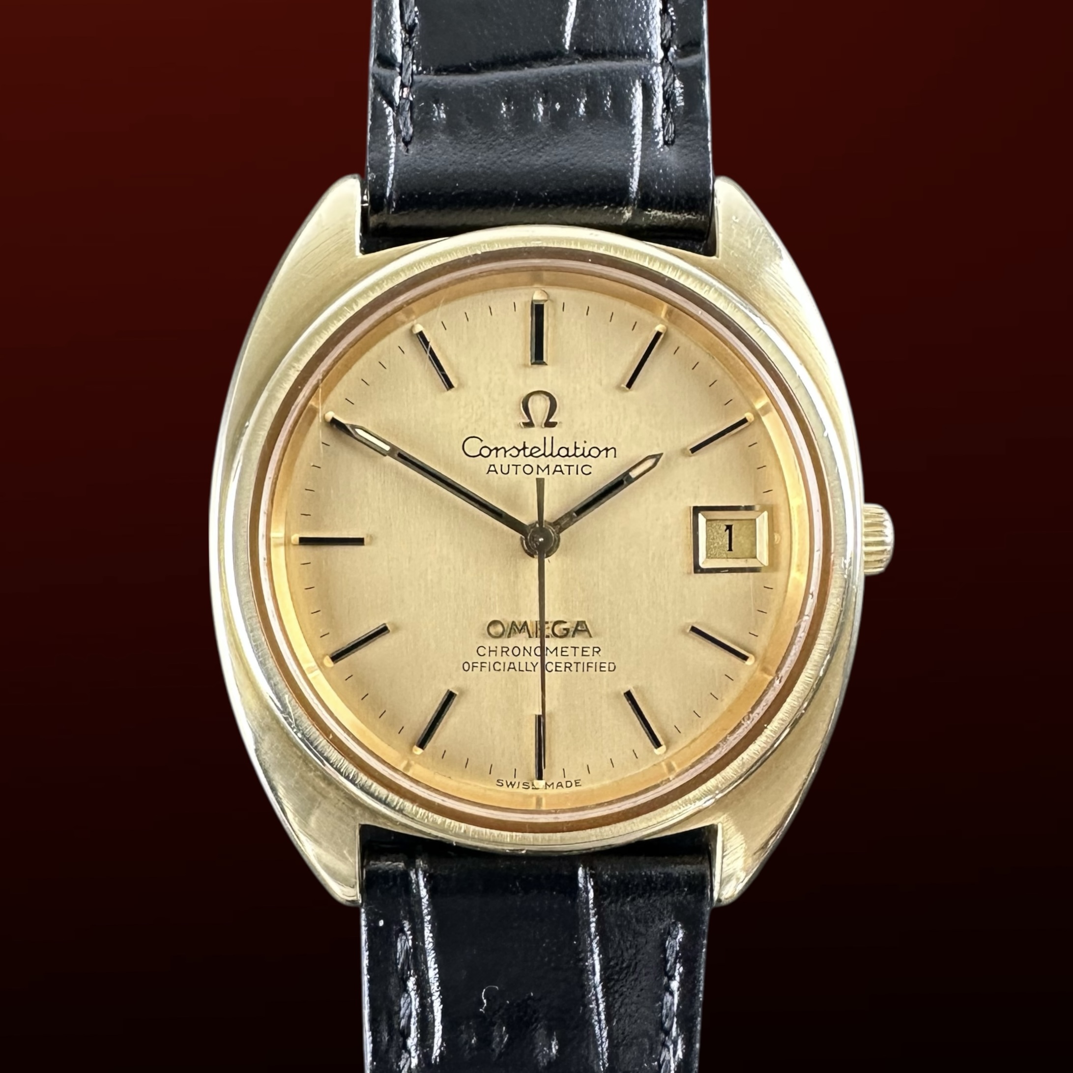 Vintage Omega Constellation C-Shape Chronometer Gold Plated 168.0056 - 35mm - 1973