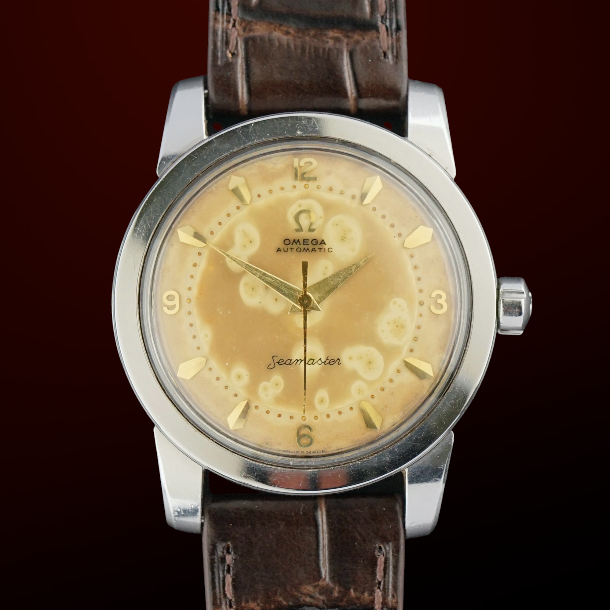 Vintage Omega Seamaster Bumper Automatic Tropical Dial C 2577-11 SC - 34,5mm - 1952