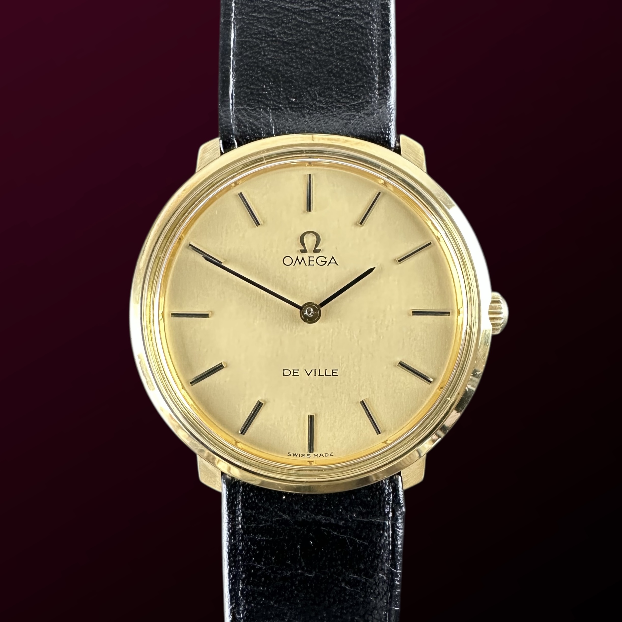 Vintage Omega De Ville Manual Wind Gold Plated Full Original 115.0001 - 33mm - 1973