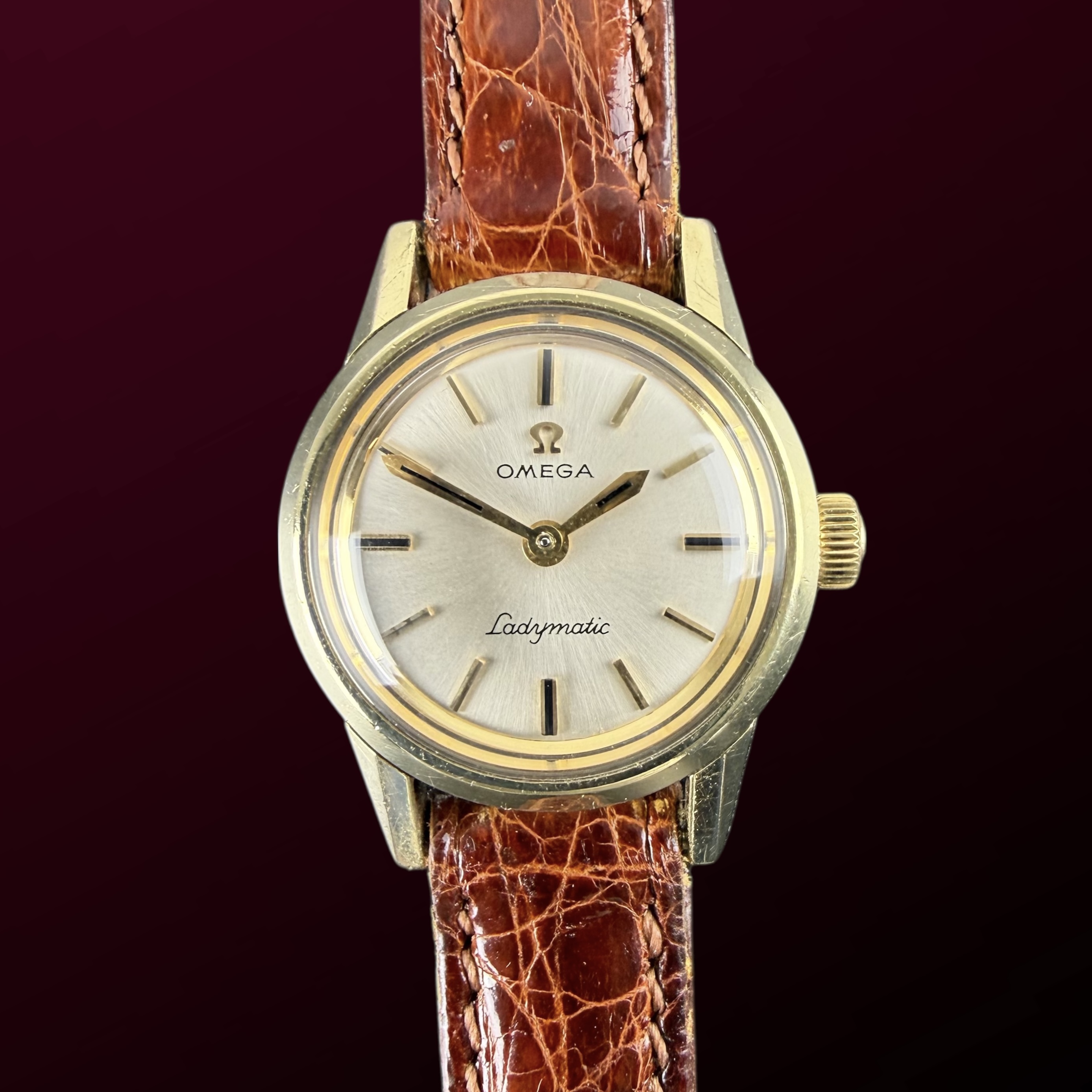 Vintage Omega Ladymatic Seamaster Automatic Gold 555.001 - 20mm - 1963 + Box