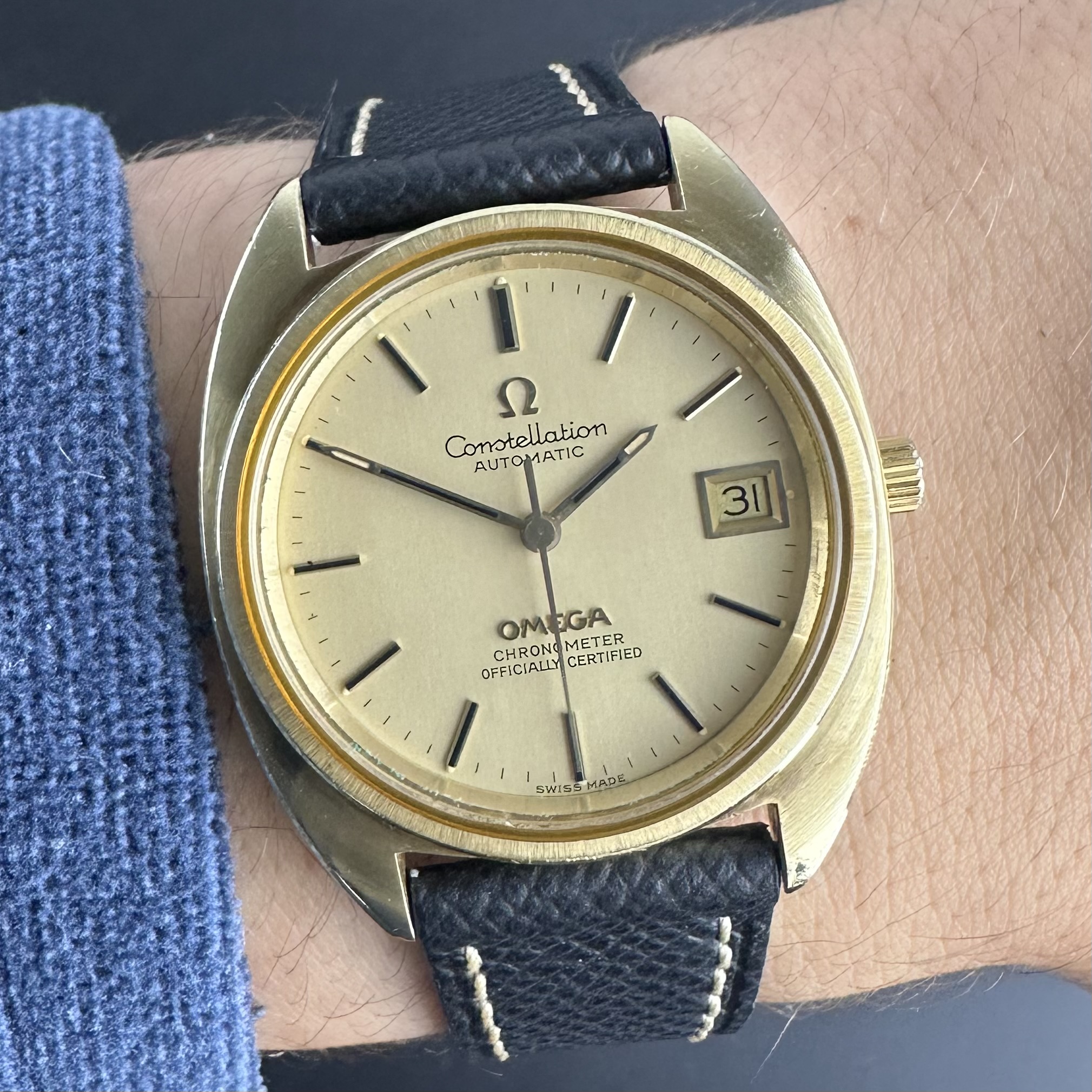 Vintage Omega Constellation C-Shape Chronometer Gold Plated 168.0056 - 35mm - 1971