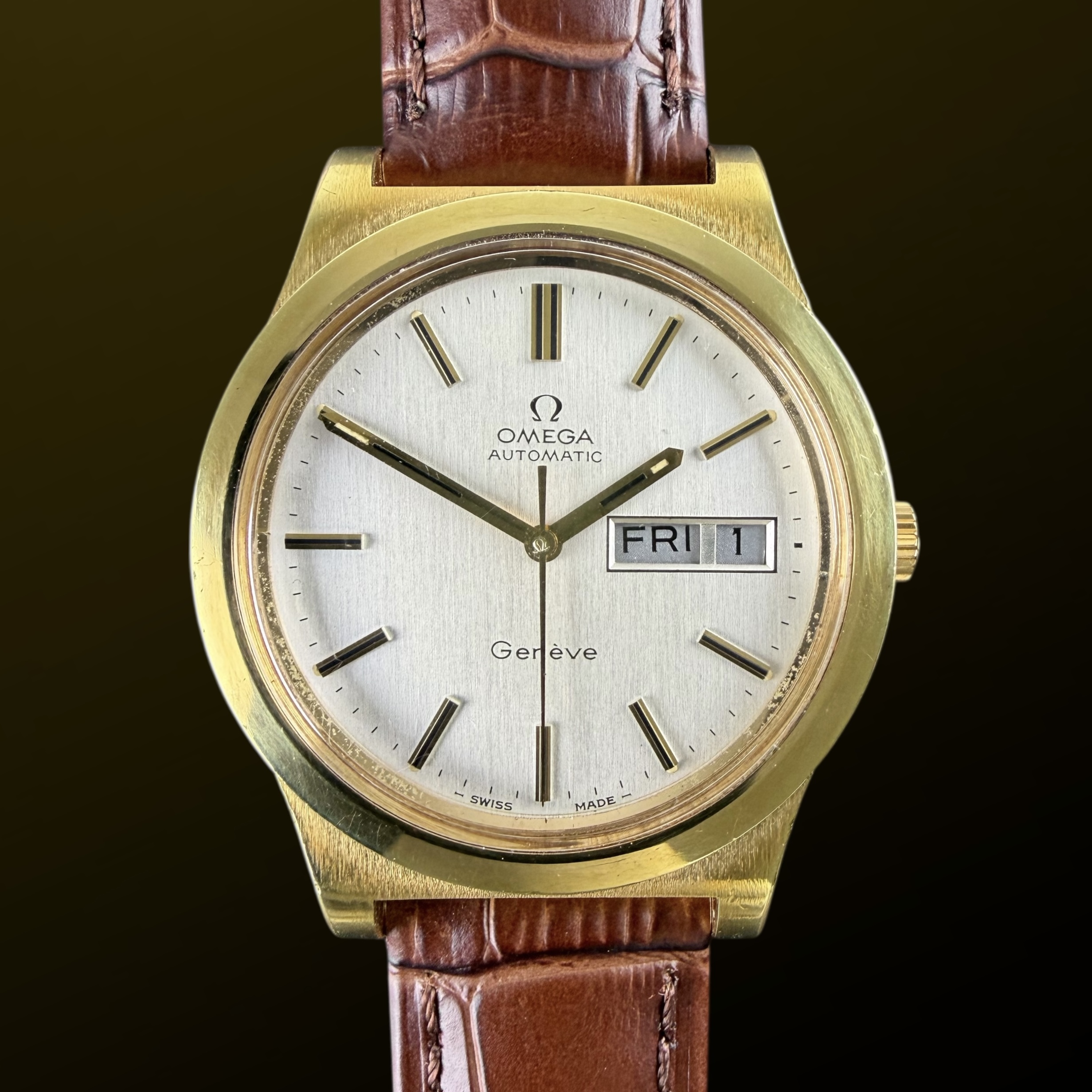 Vintage Omega Genève Automatic DayDate Gold Plated 166.0169 - 36,5mm - 1973