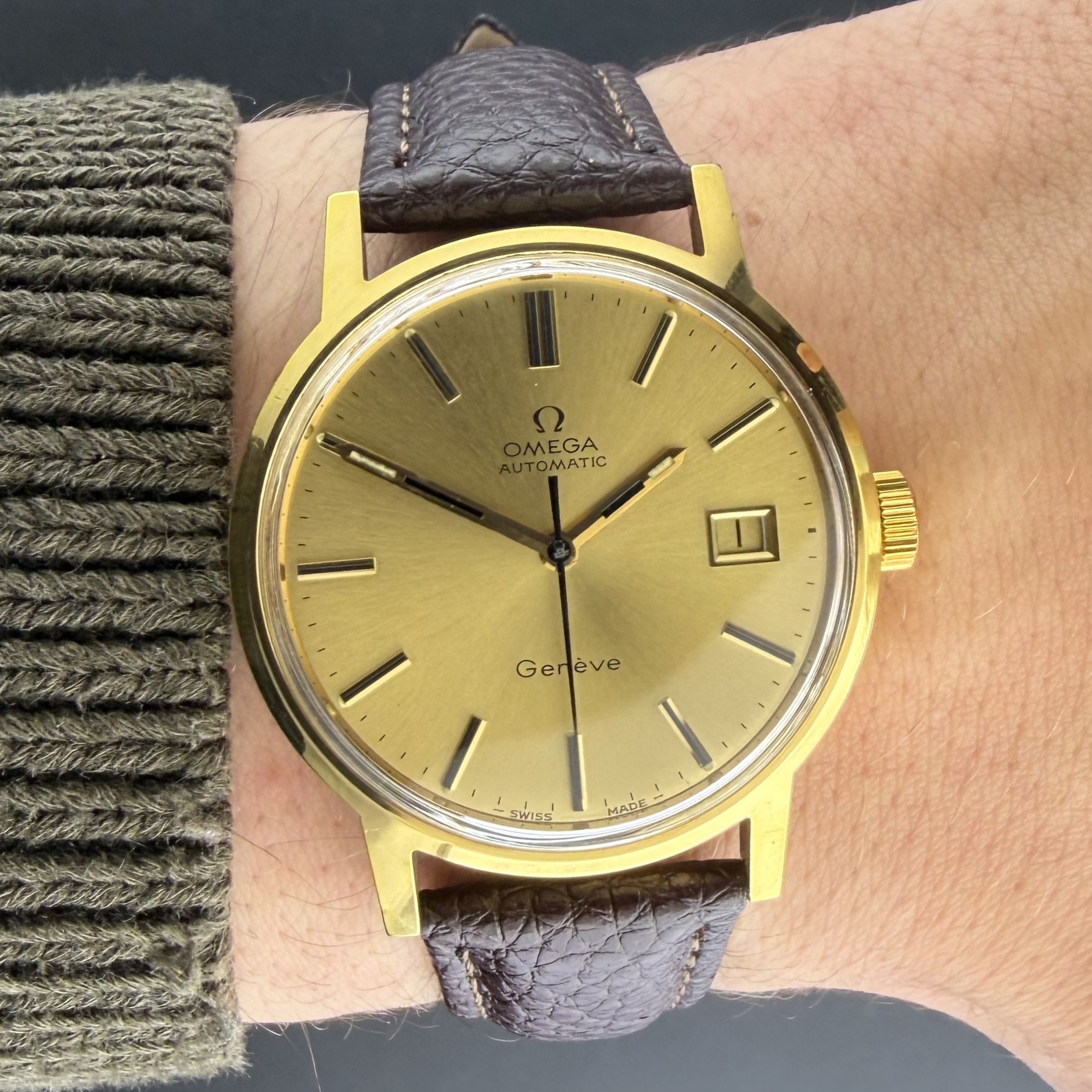 Vintage Omega Genève Automatic Push-Date 168.0098 - 35mm - 1972