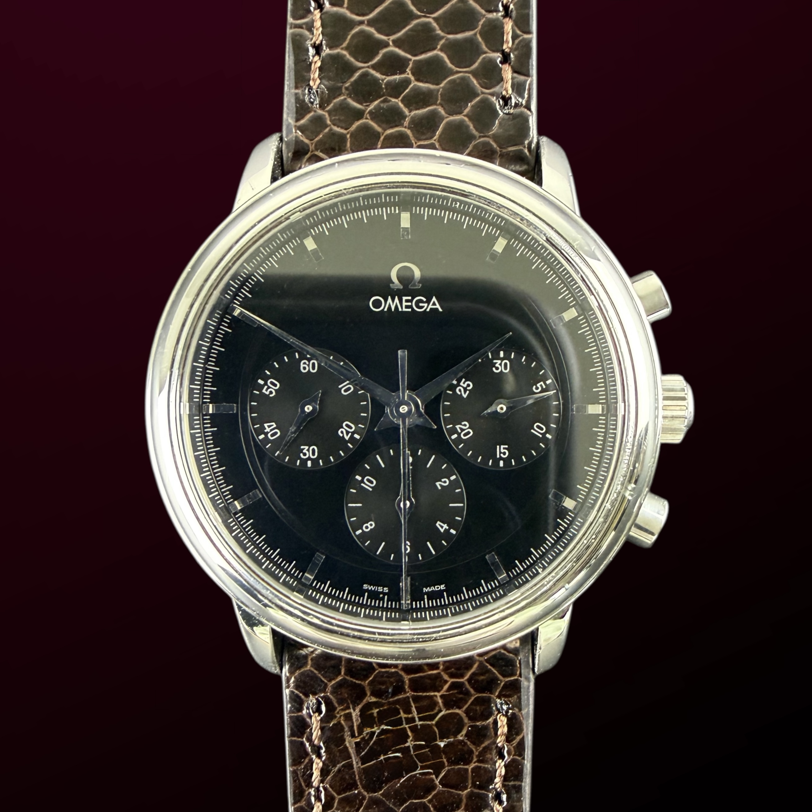 Vintage Omega De Ville Prestige Chronograph 4840.51 / 145.0050 - 36mm - 1984 + Card