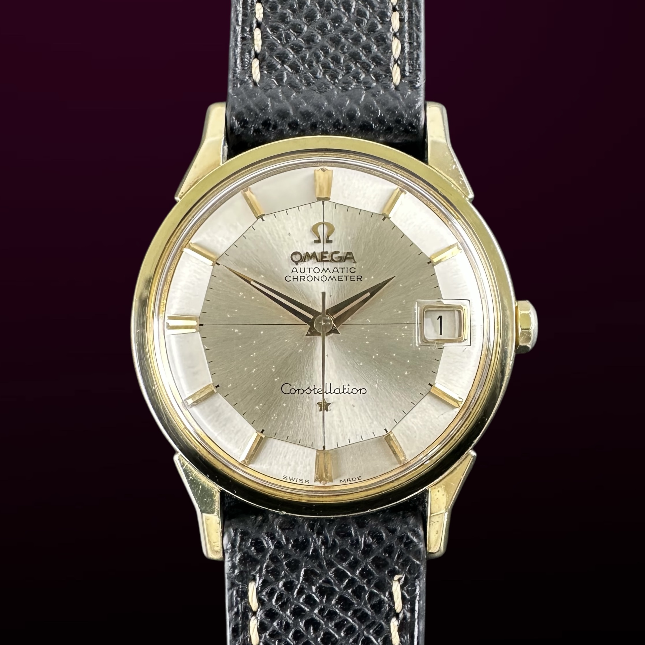 Vintage Omega Constellation “Pie Pan” “Dog Leg” Crosshair 14902-61 SC - 34mm - 1961