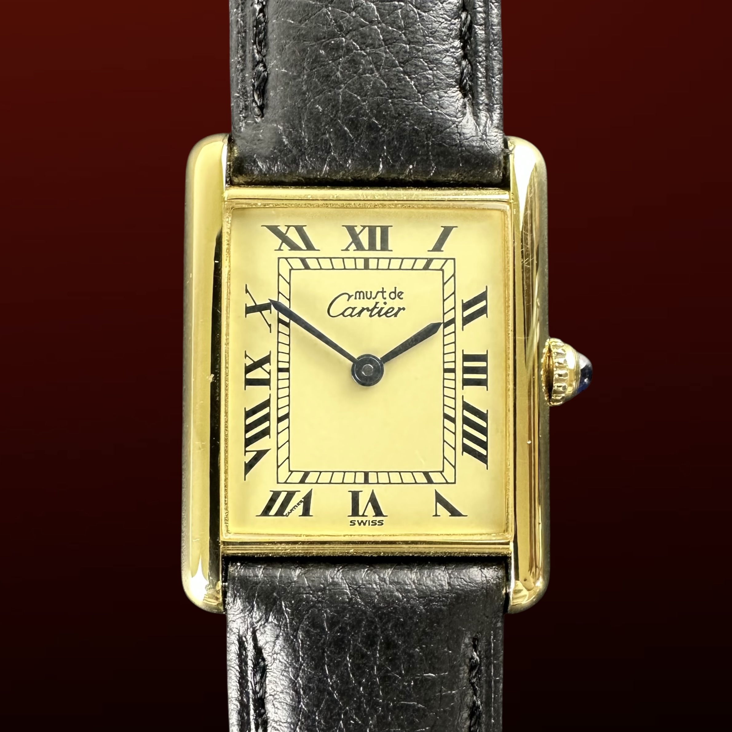 Vintage Cartier Tank Vermeil LM Large Quartz 1615 - 23mm - 1990s