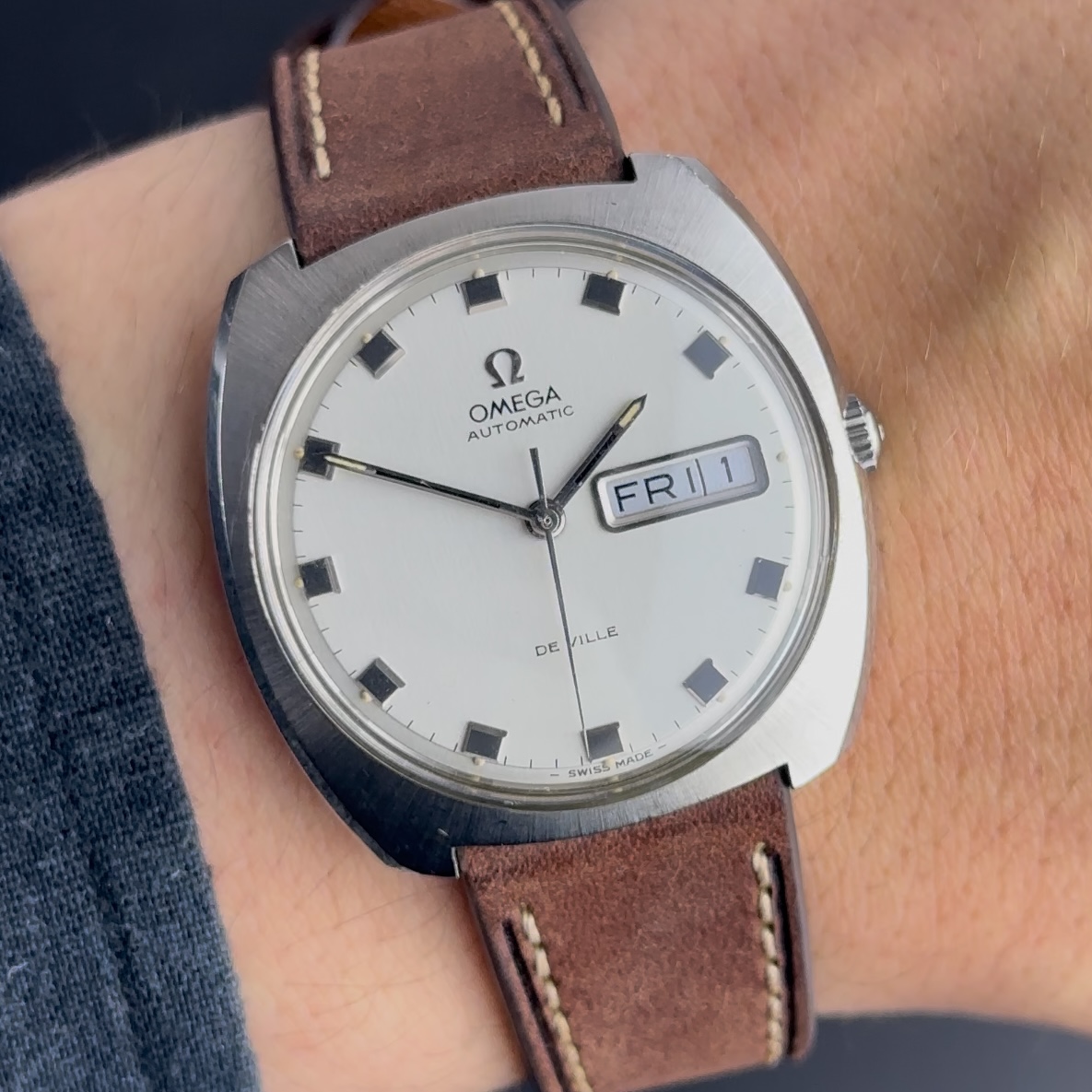 Vintage Omega De Ville Square Cushion 166.053 - 36,5mm - 1970