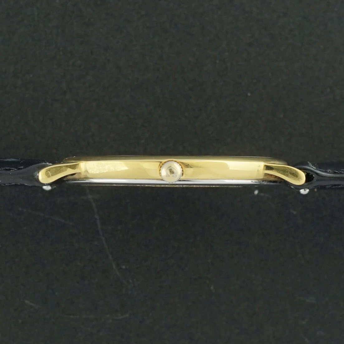 Vintage Omega De Ville Black dial Gold Plated Quartz 195.0075.2 - 32,5mm - 1986