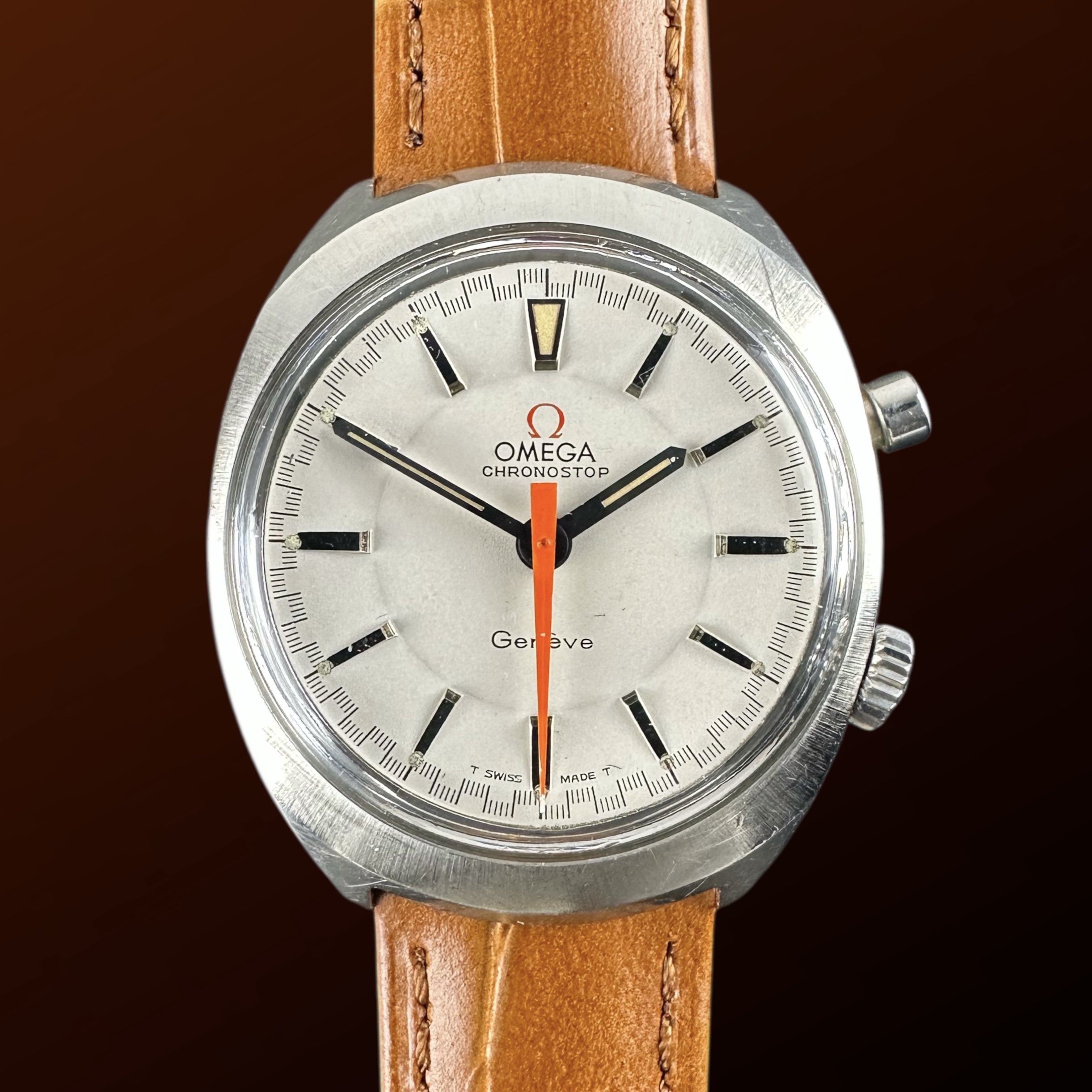 Vintage Omega Genève Chronostop White Dial 145.009 - 35mm - 1968