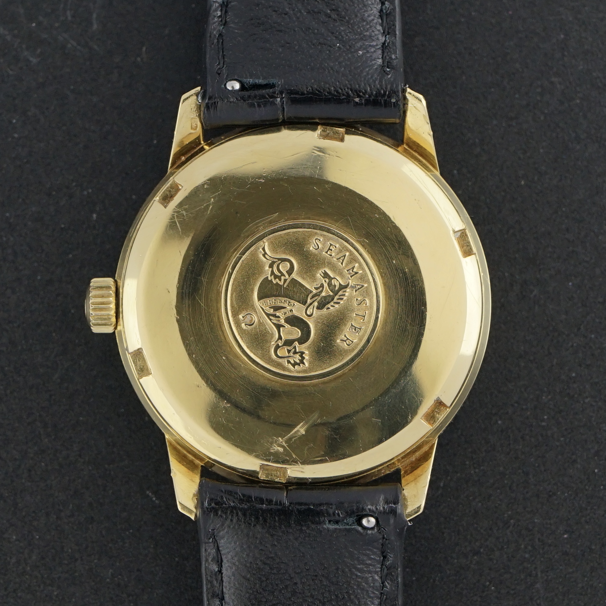 Vintage Omega Seamaster Automatic 18k Solid Yellow Gold Tropical dial 166.001 - 34mm - 1965