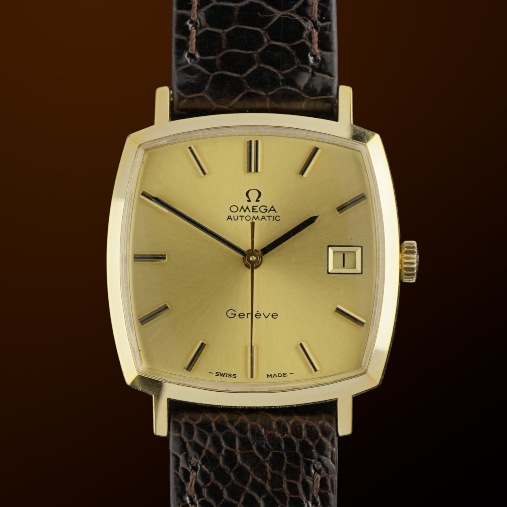 Vintage Omega Genève Automatic Push-Date 162.0042 - 32mm - 1973 + Box