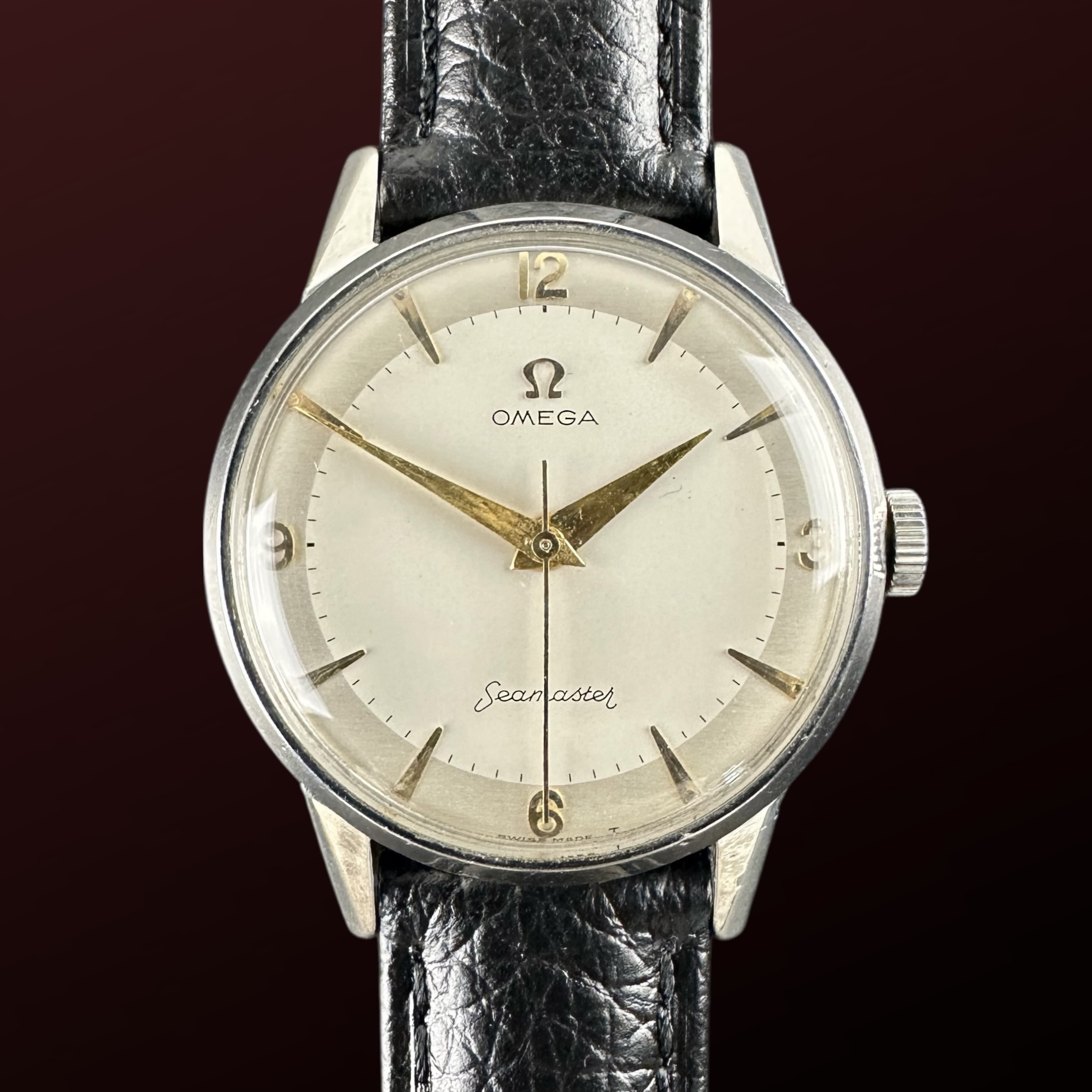 Vintage Omega Seamaster Manual Wind Arabic Numerals 2496-9 - 33,5mm - 1950