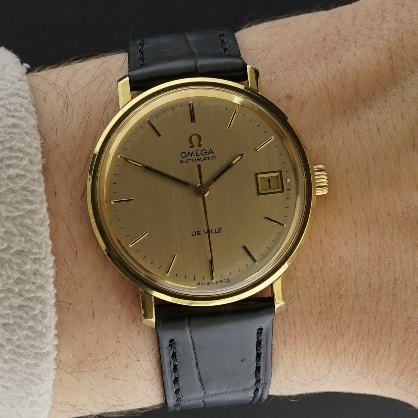 Vintage Omega De Ville Automatic Gold Plated 166.0086 - 35mm - 1970