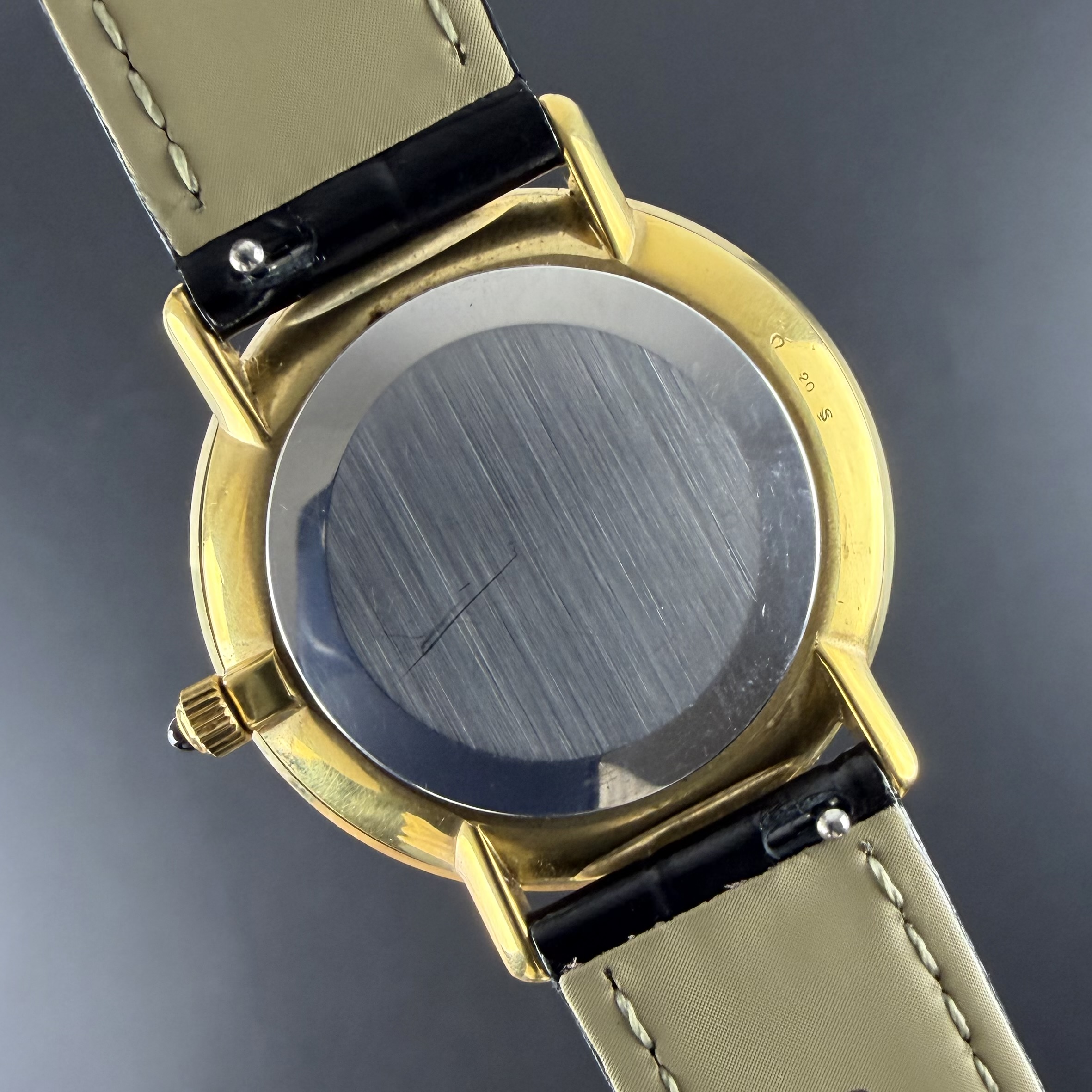 Vintage Omega De Ville Gold Plated Manual Wind Black Ruby Crown 111.0107 - 33mm - 1974