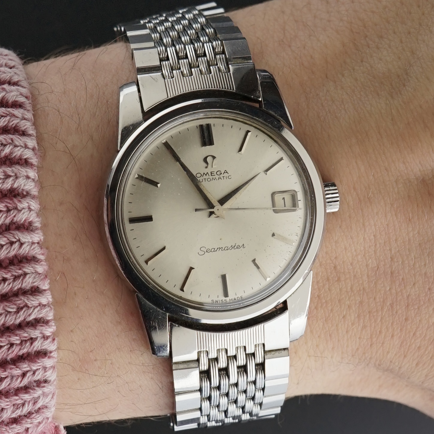 Vintage Omega Seamaster Automatic Textured Bracelet 166.009 - 34,5mm - 1966