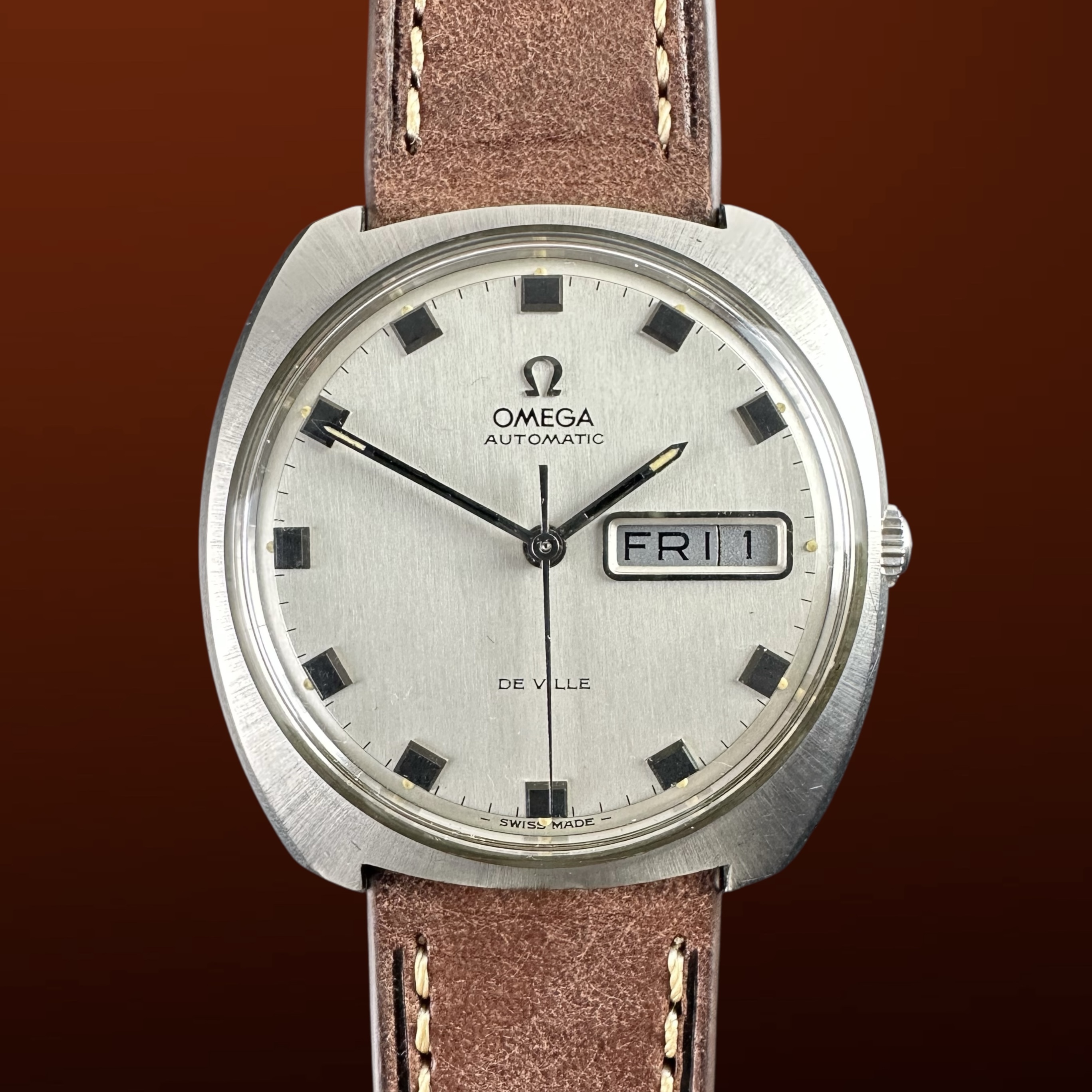 Vintage Omega De Ville Square Cushion 166.053 - 36,5mm - 1970