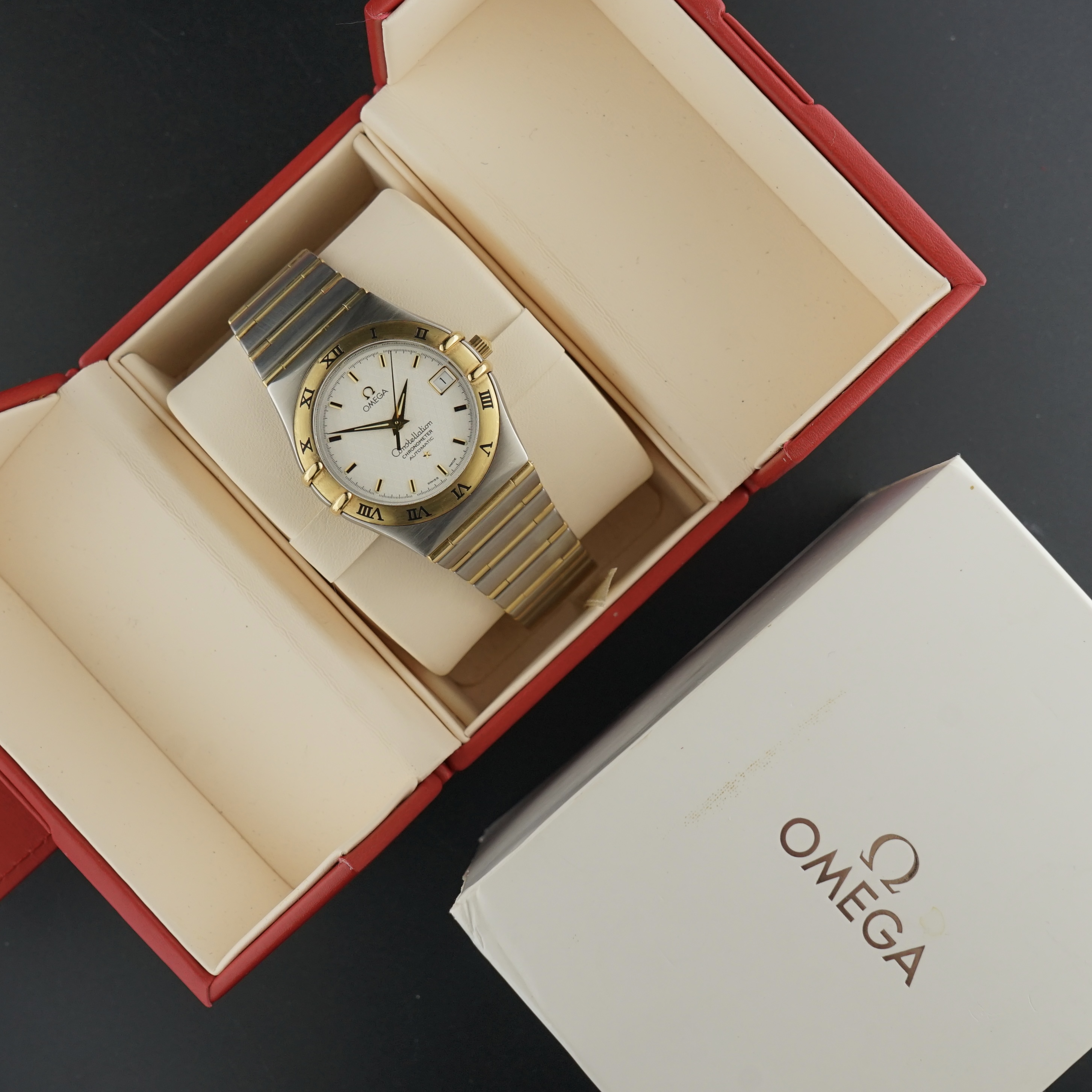 Vintage Omega Constellation Chronometer Automatic “Full Bar” Gold 1202.30 - 35,5mm - 1999 + Box