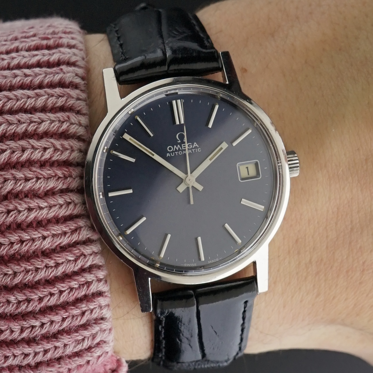 Vintage Omega Genève Automatic Blue Dial 166.0163 - 35mm - 1973