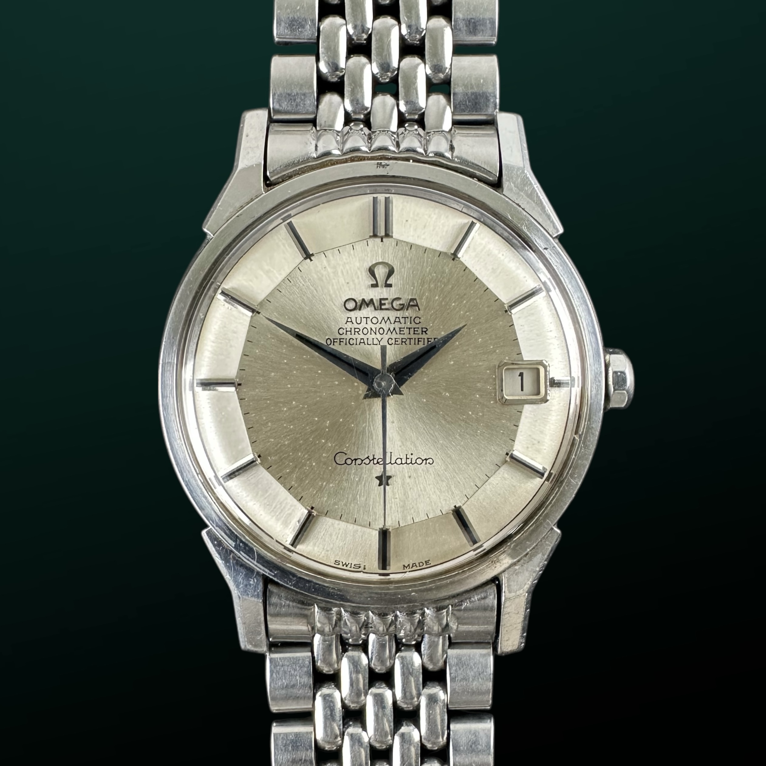 Vintage Omega Constellation “Pie Pan” “Dog Leg” on BOR 168.005 - 34mm - 1963