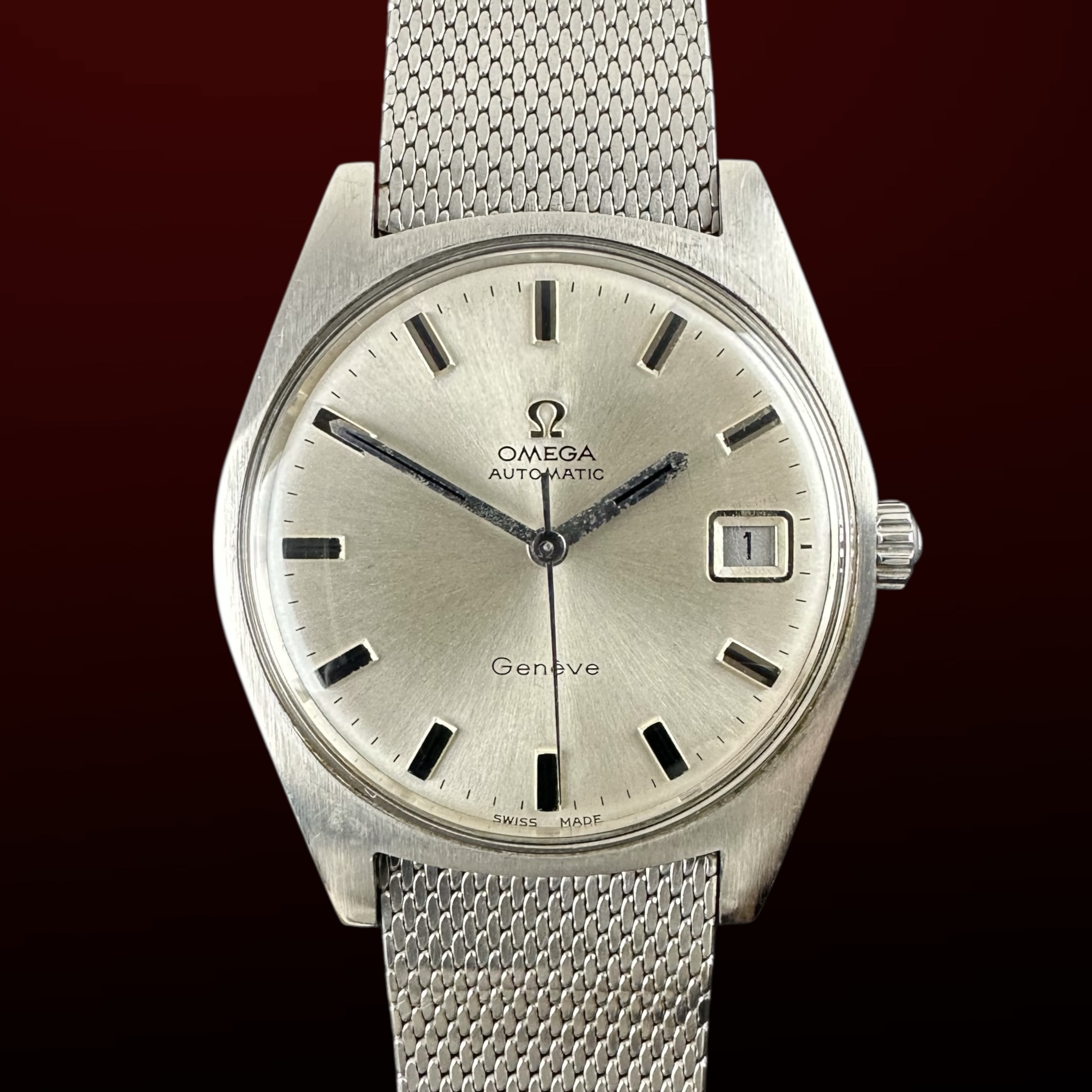 Vintage Omega Genève Automatic on Mesh bracelet 166.041 - 34,5mm - 1969