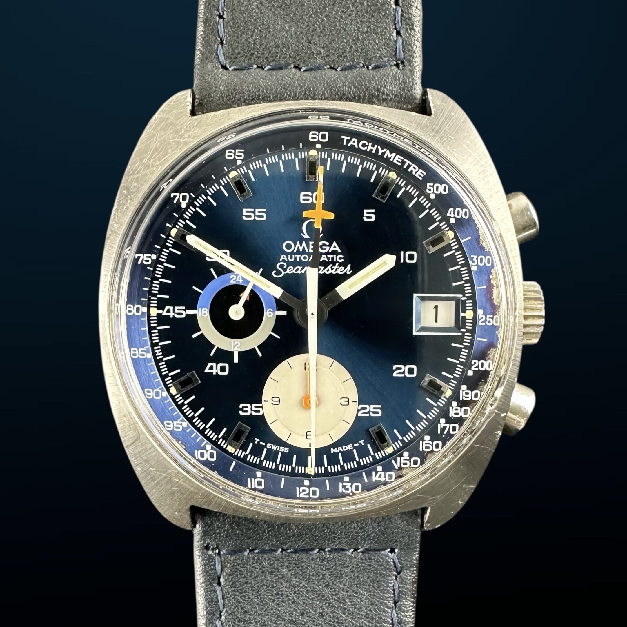 Vintage Omega Seamaster Jedi Chronograph Blue 176.007 - 38mm - 1972