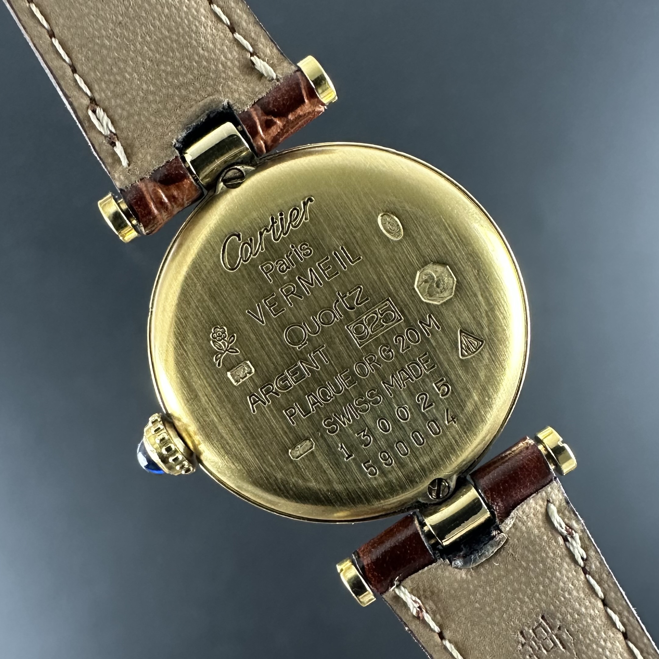 Vintage Cartier Vendome Mantel Roman Dial SM Lady 590004 - 24mm - 1990s