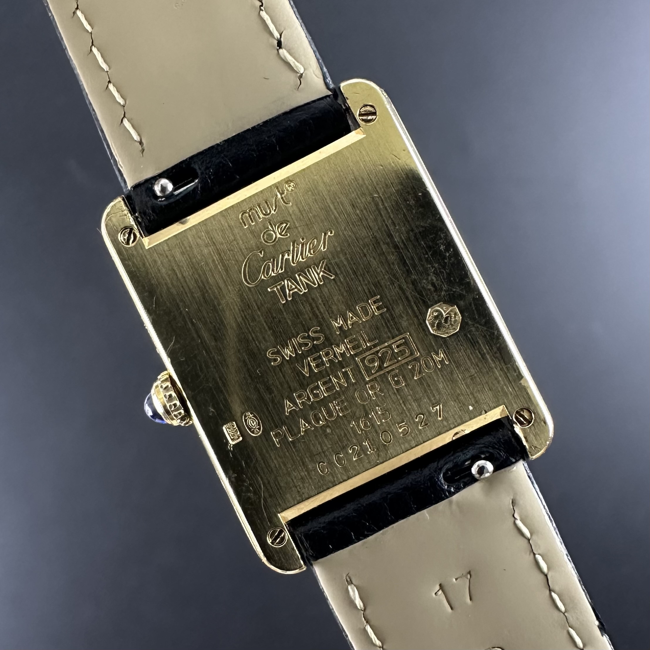 Vintage Cartier Tank Vermeil LM Large Quartz 1615 - 23mm - 1990s