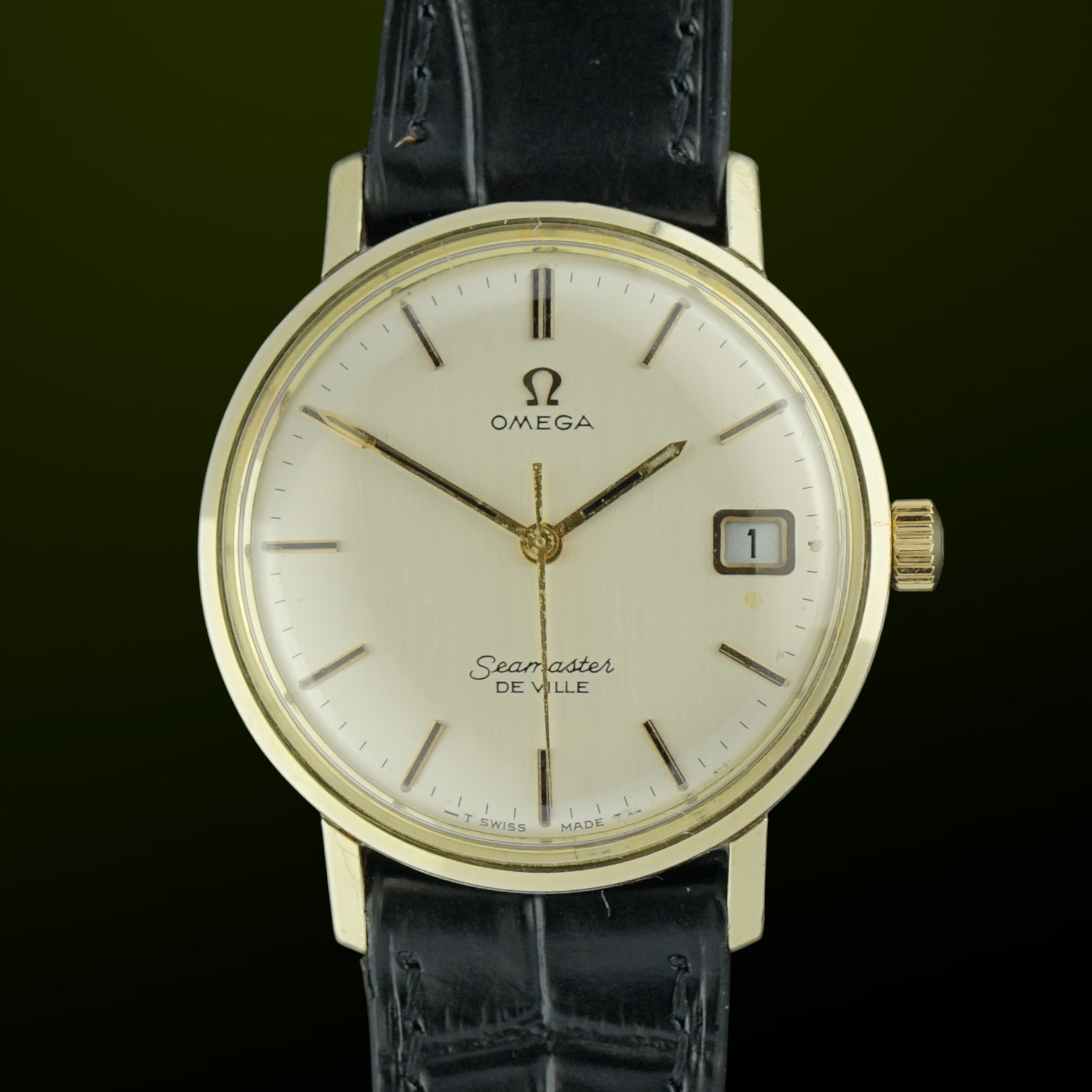 Vintage Omega Seamaster De Ville Manual Wind 14k Yellow Gold Bezel 136.020 - 34,5mm - 1969
