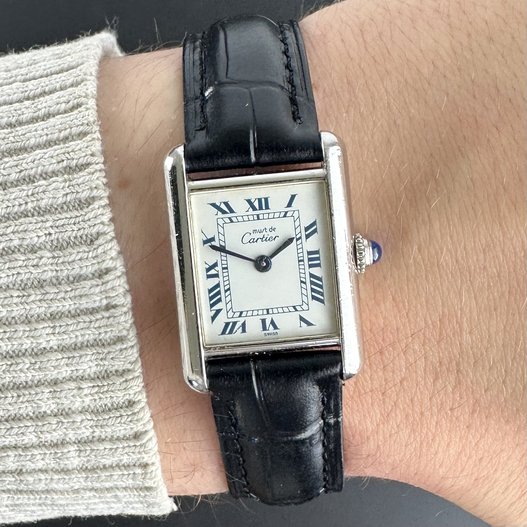 Vintage Cartier Tank Vermeil Silver case SM Lady Quartz 6057002 - 20,5mm - 1990s