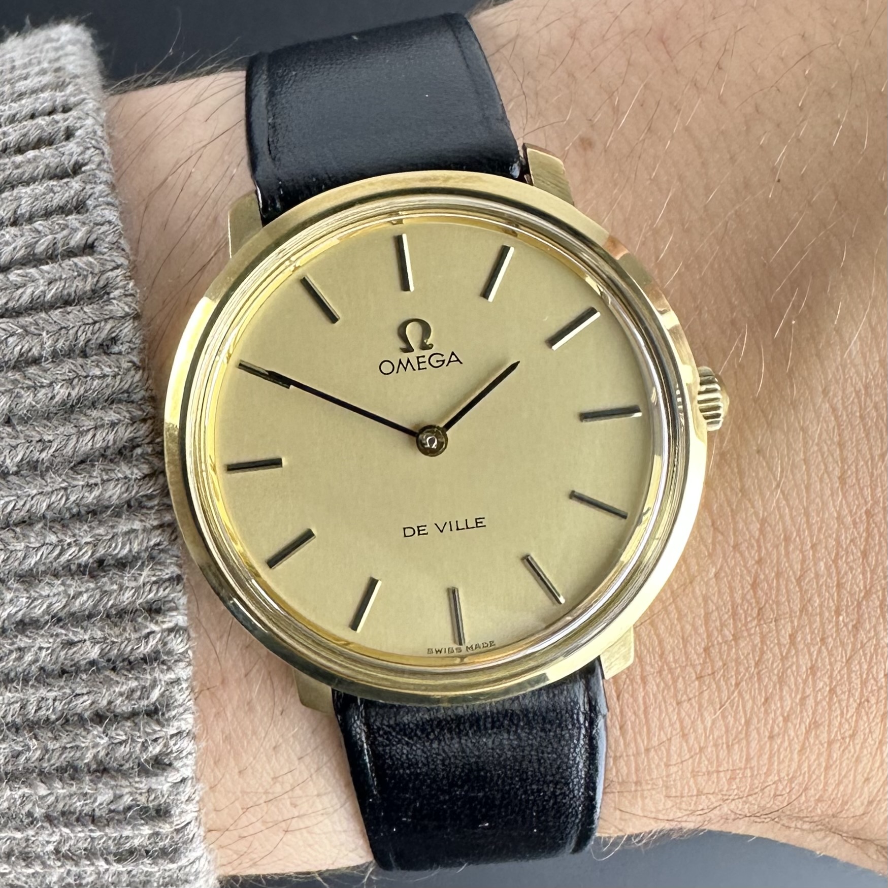 Vintage Omega De Ville Manual Wind Gold Plated Full Original 115.0001 - 33mm - 1973