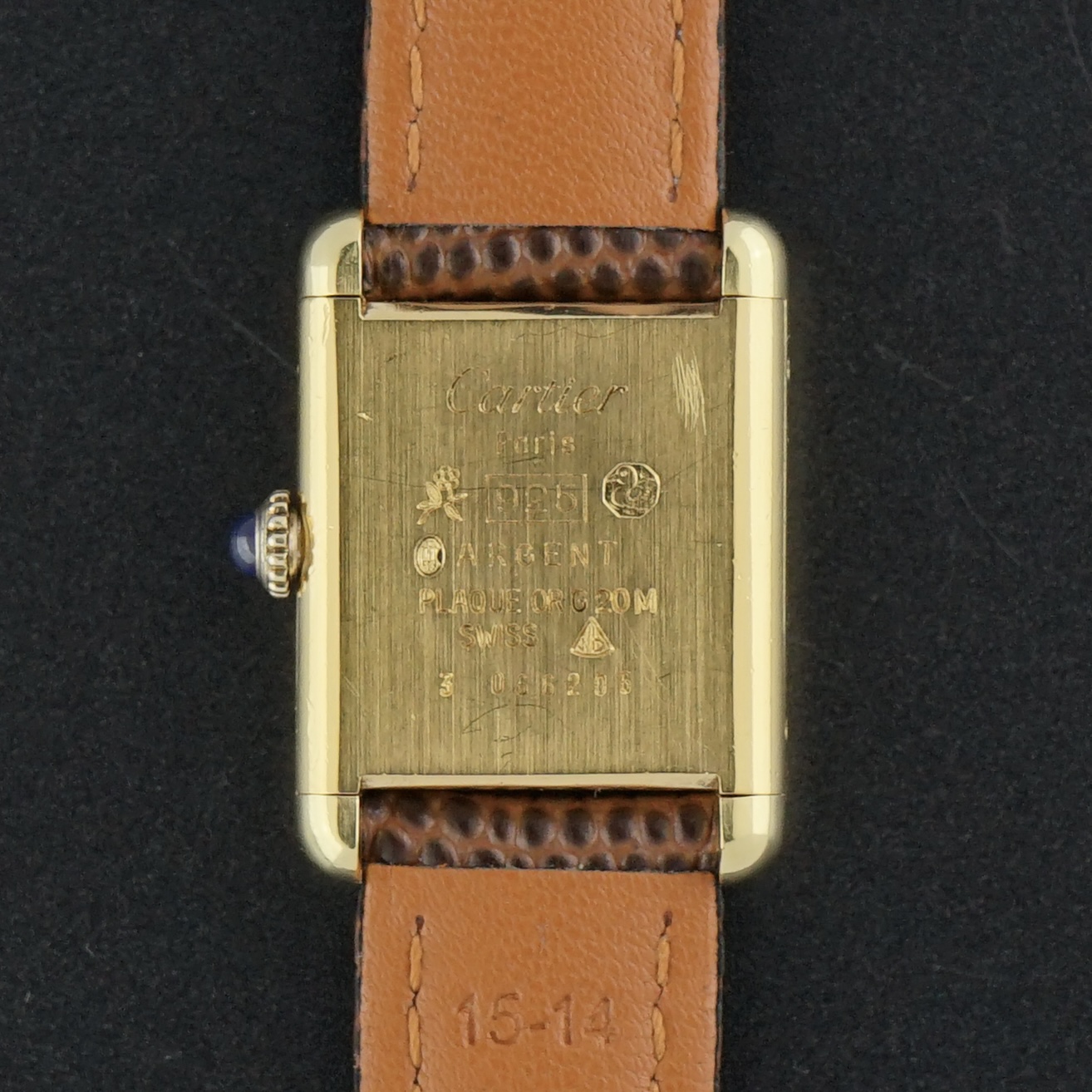 Vintage Cartier Tank Vermeil SM Lemon Dial Manual Wind 20,5mm - 1990s