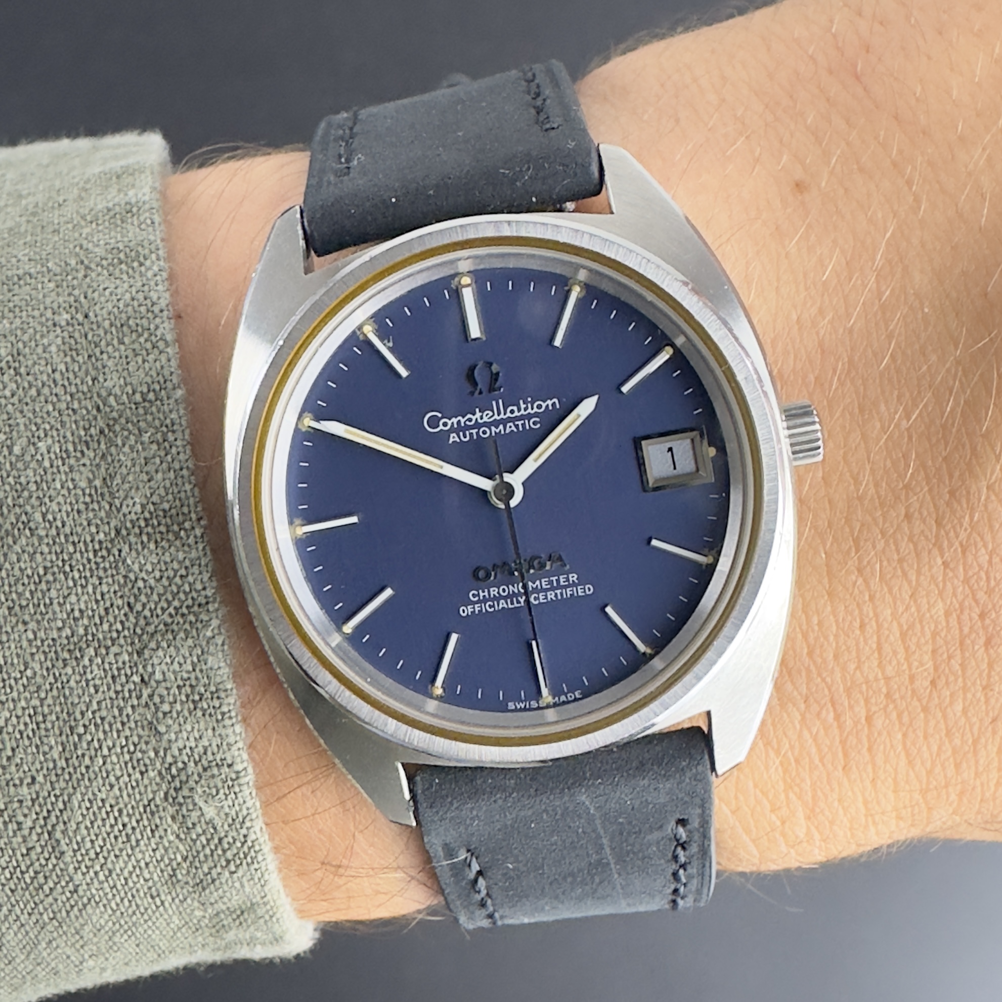 Vintage Omega Constellation Chronometer Automatic Blue dial 168.0056 - 35mm - 1972