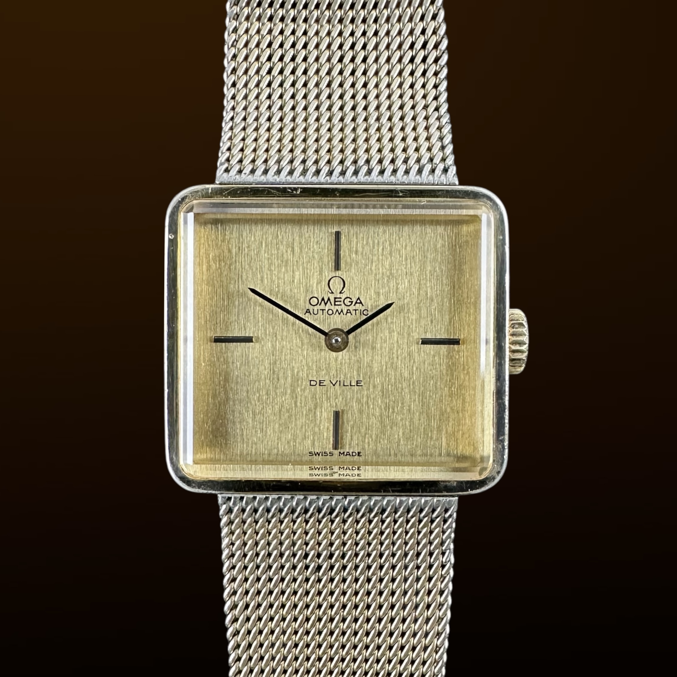 Vintage Omega De Ville Gold Plated “Andrew Grima” on Mesh Bracelet 551.071 - 25mm - 1972